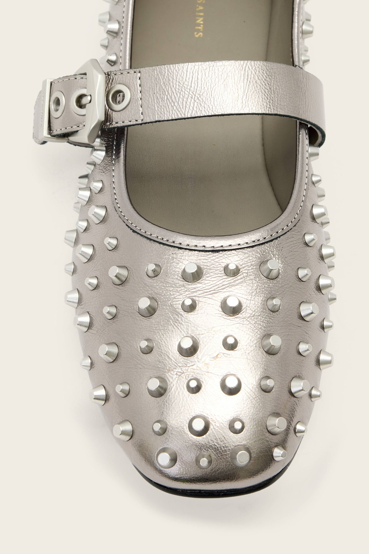 HOLLY STUD SHOE MET GUNMETAL GREY 6