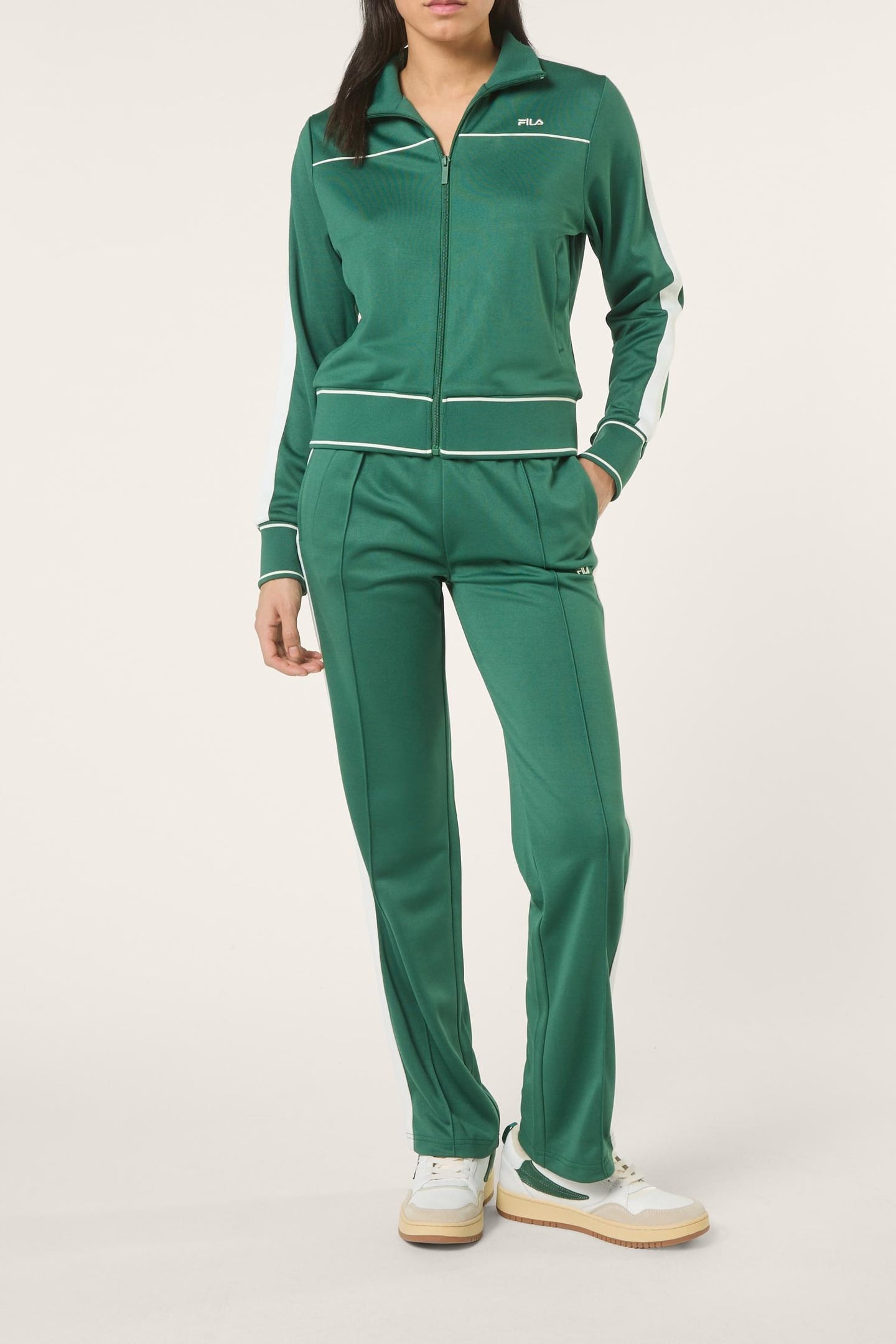 SAGANO STRAIGHT TAPED TRACK PANTS POSY GREEN 2
