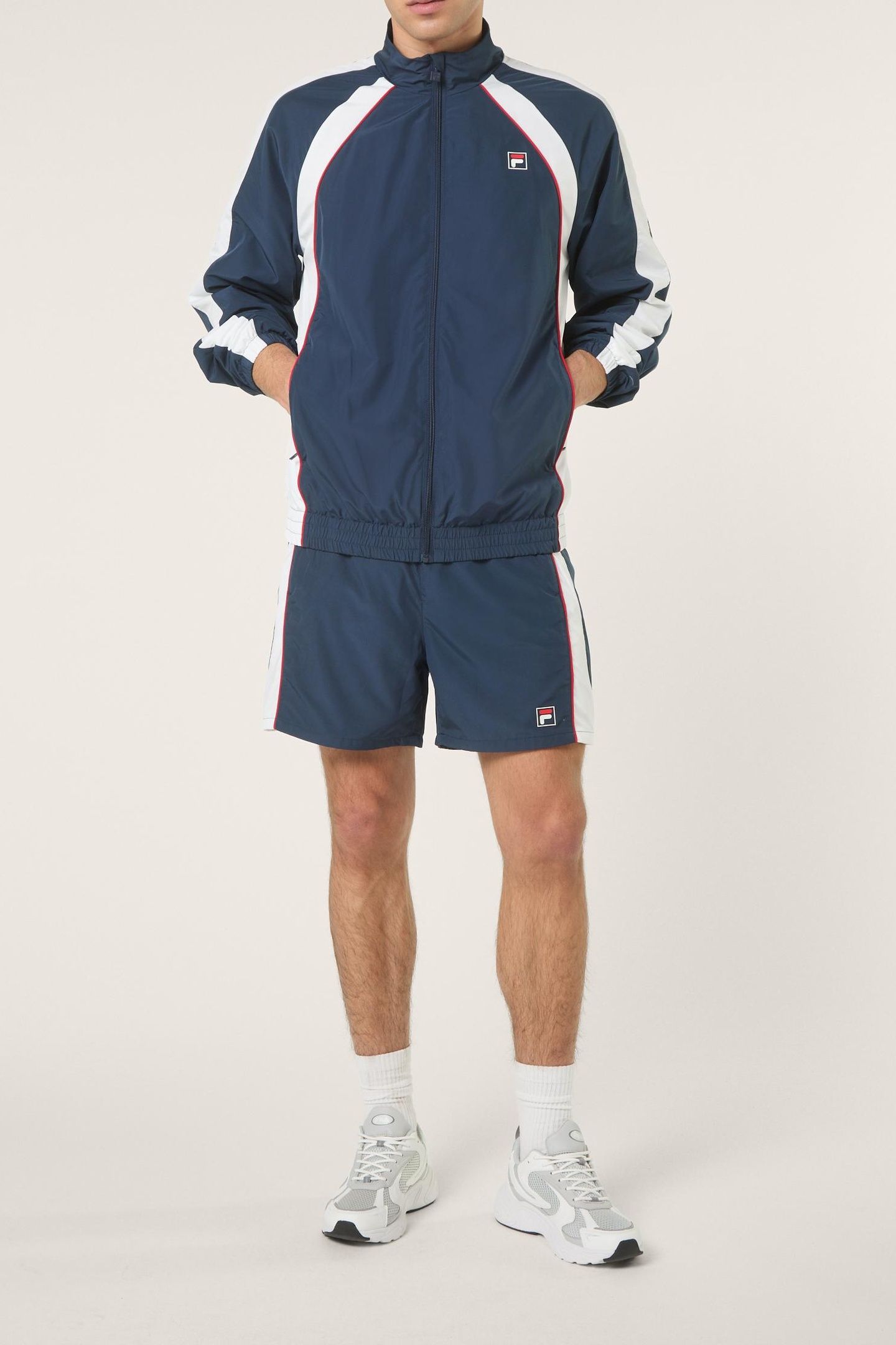 PISTOIA RELAXED BLOCKED WOVEN TRACK JACKET BLACK IRIS-BRIGHT 2