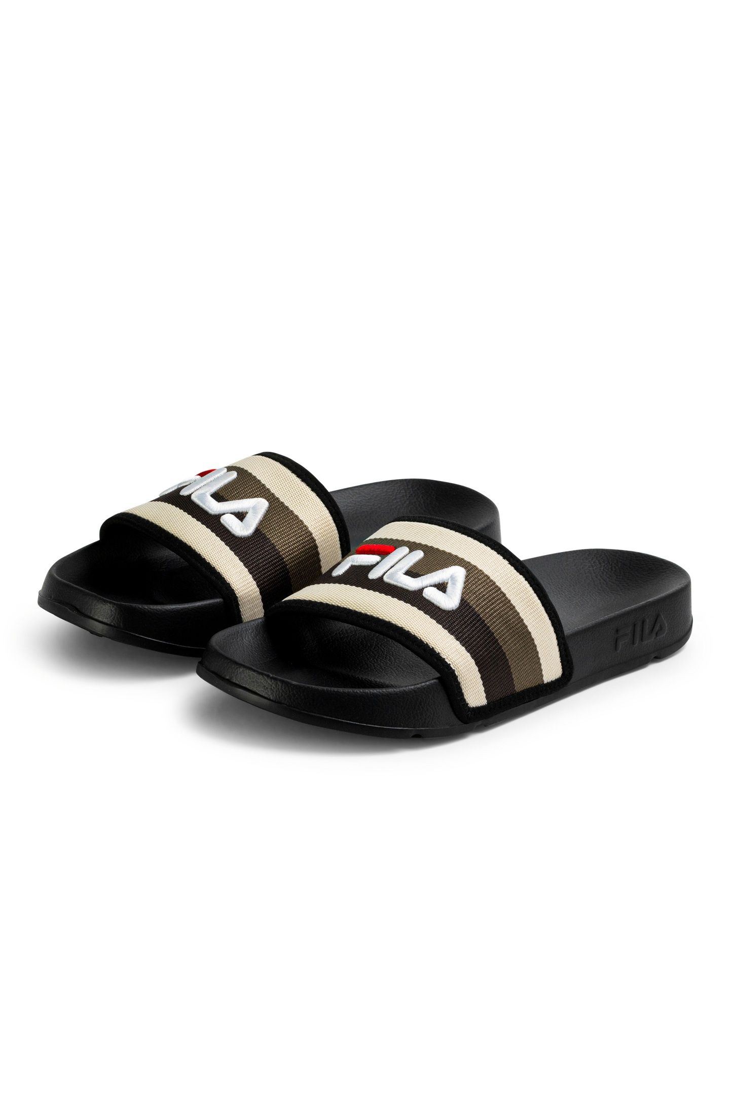 MORRO BAY STRIPES SLIPPER BLACK-COFFEE BEAN 2