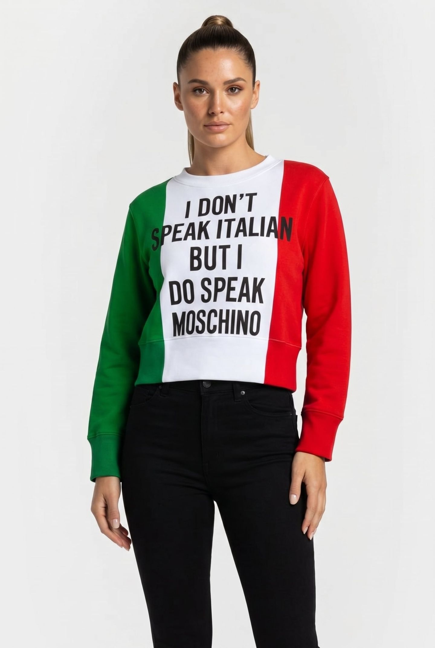 COTTON SWEATSHIRT ITALIAN FLAG 1