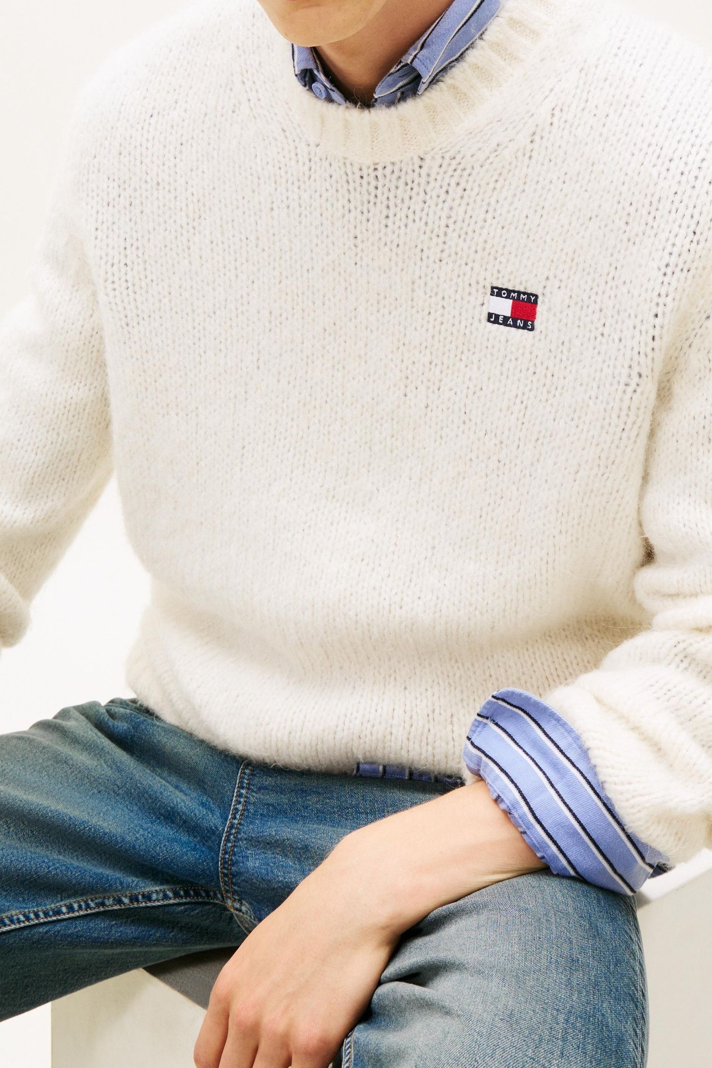 REGULAR COSY TEXTURED SWEATER ANCIENT WHITE 5