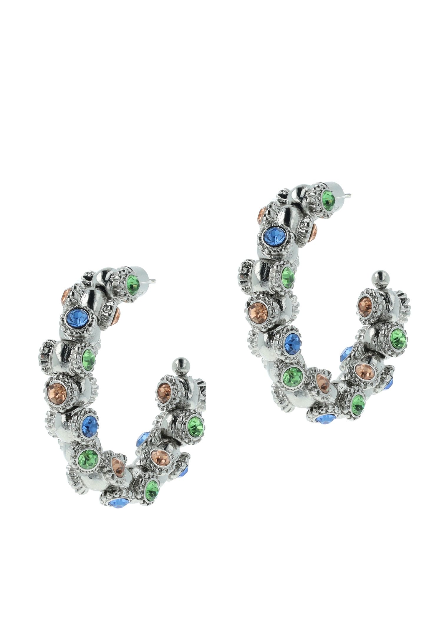 OTAZU VINTAGE BARREL HOOPS MULTICOLOR - RHODIUM 2