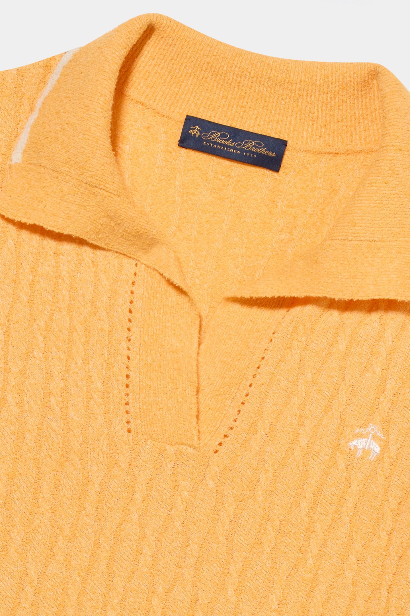SHORT SLEEVE OPEN NECK COTTON POLO YELLOW 4
