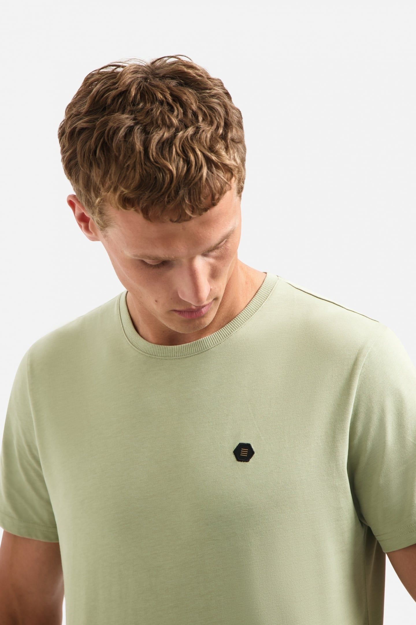 T-SHIRT CREWNECK PEACHED LIGHT MOSS 4