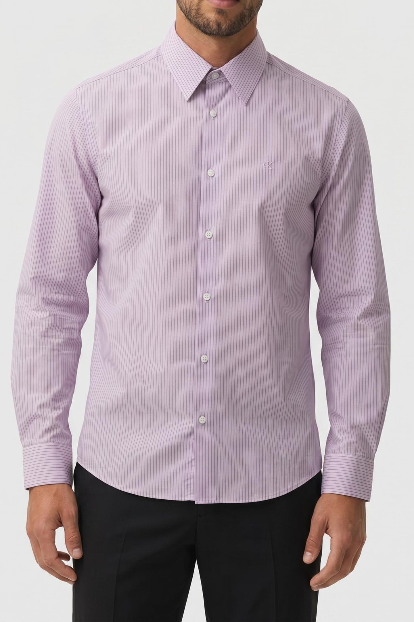LS THIN MULTI STRIPE SHIRT ORCHID HAZE 1