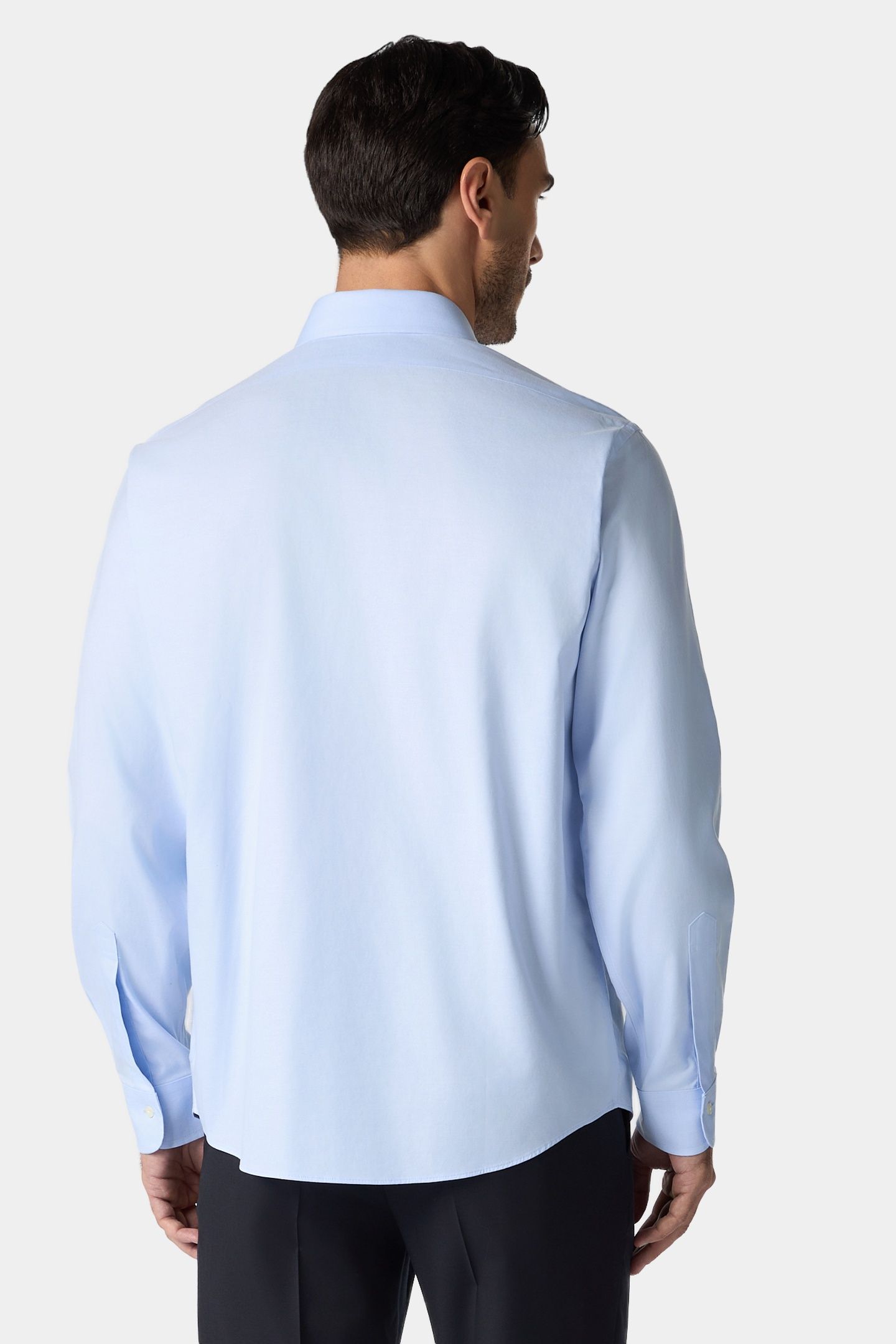 REGULAR FIT NON-IRON STRETCH PINPOINT SHIRT WITH AINSLEY COL 3