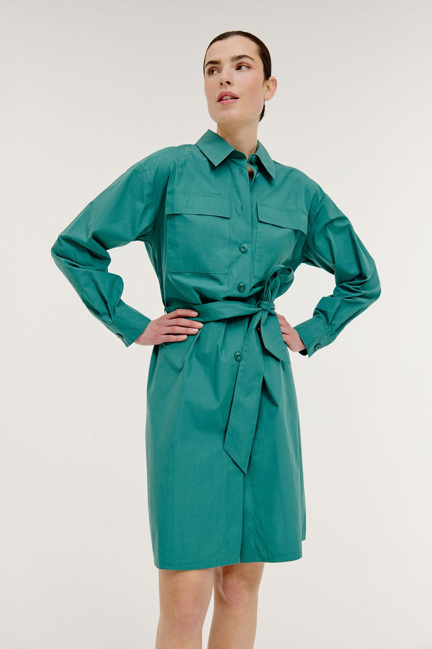BRIEN DRESS DARK GREEN 3