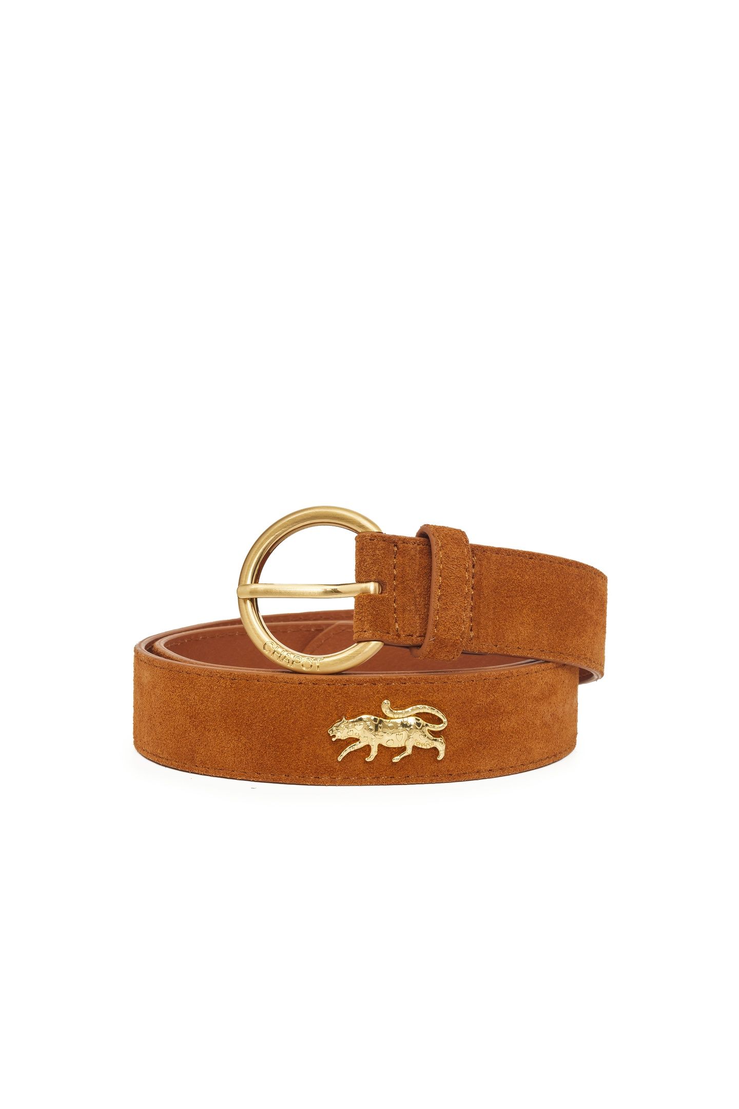 STUDDED LEOPARD BELT BURNT SUGAR 2