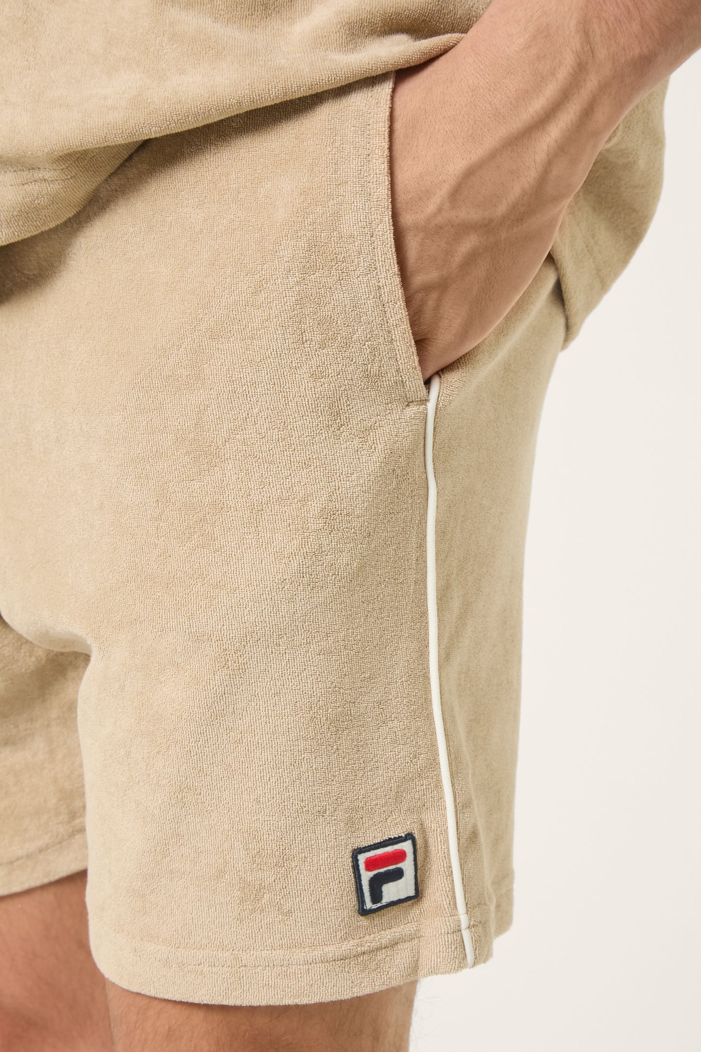 EMPOLI REGULAR TOWELLING SHORTS WHITE PEPPER 4