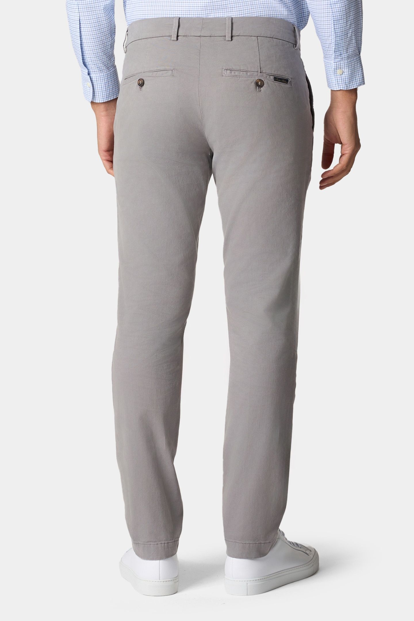 SLIM FIT COTTON CHINOS GREY 3