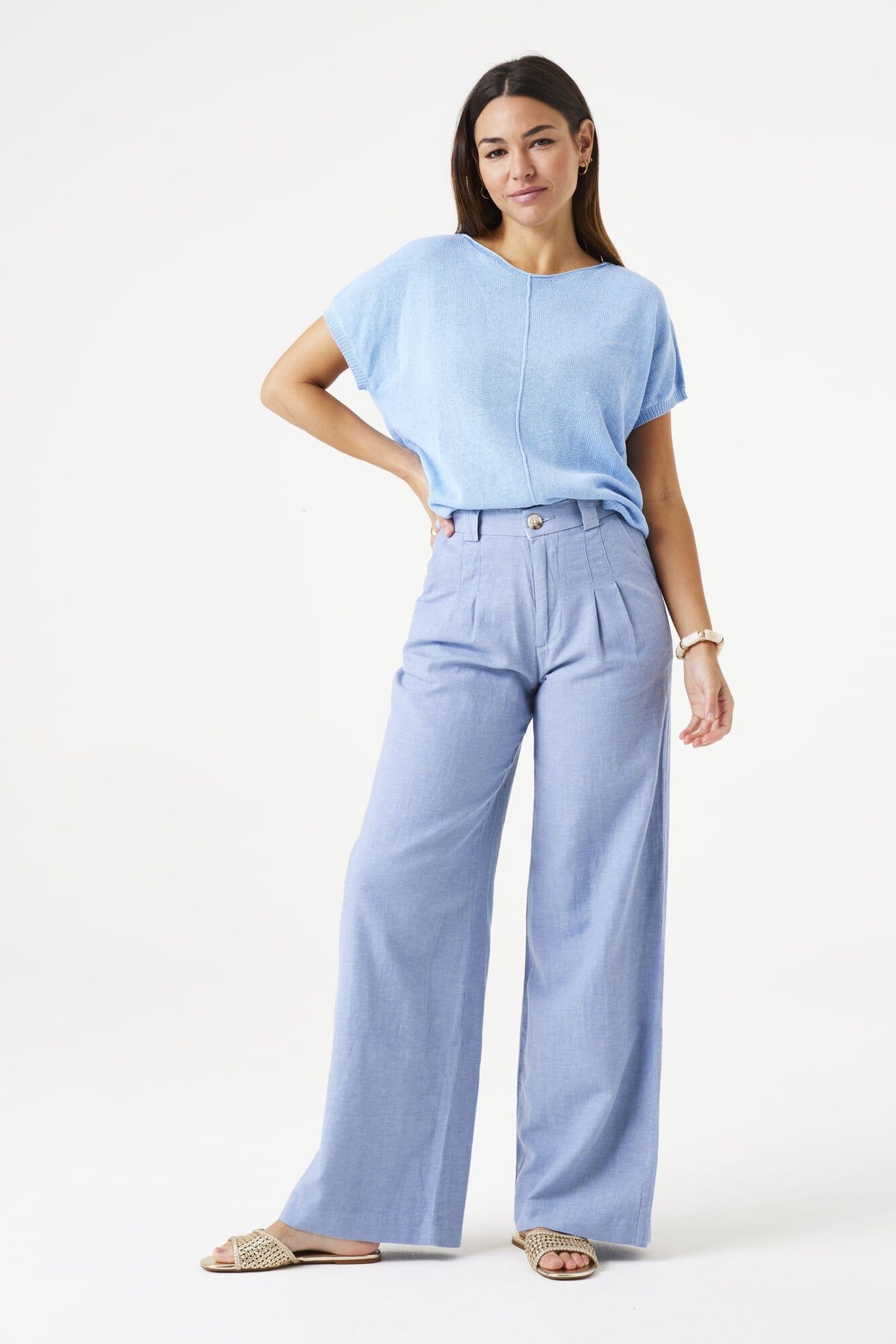 LADIES PANTS LT. CHAMBRAY 1
