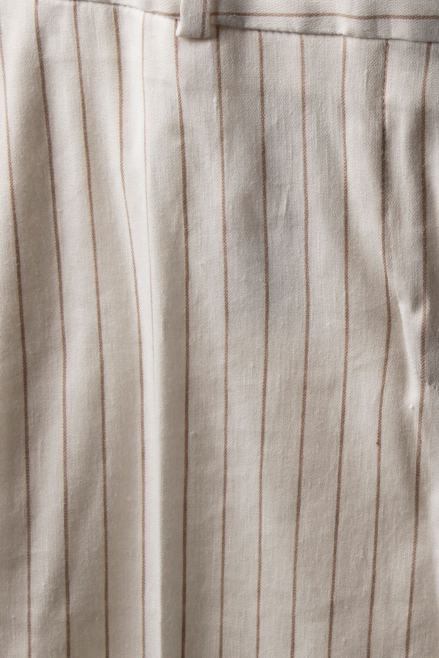 PINSTRIPE LINEN BLEND TROUSERS WHITE 6