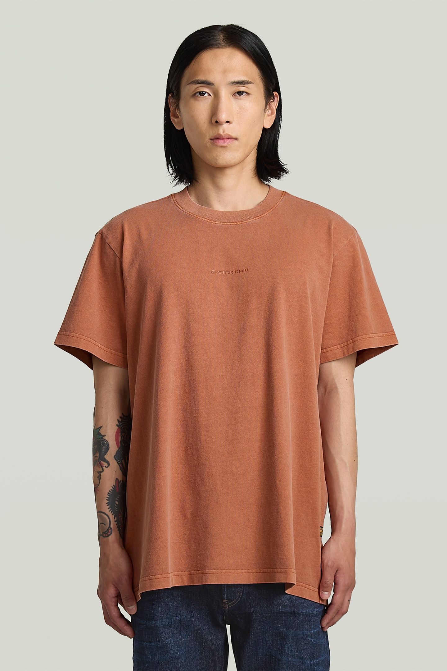 OVERDYED CENTER CHEST LOOSE R T RED 1