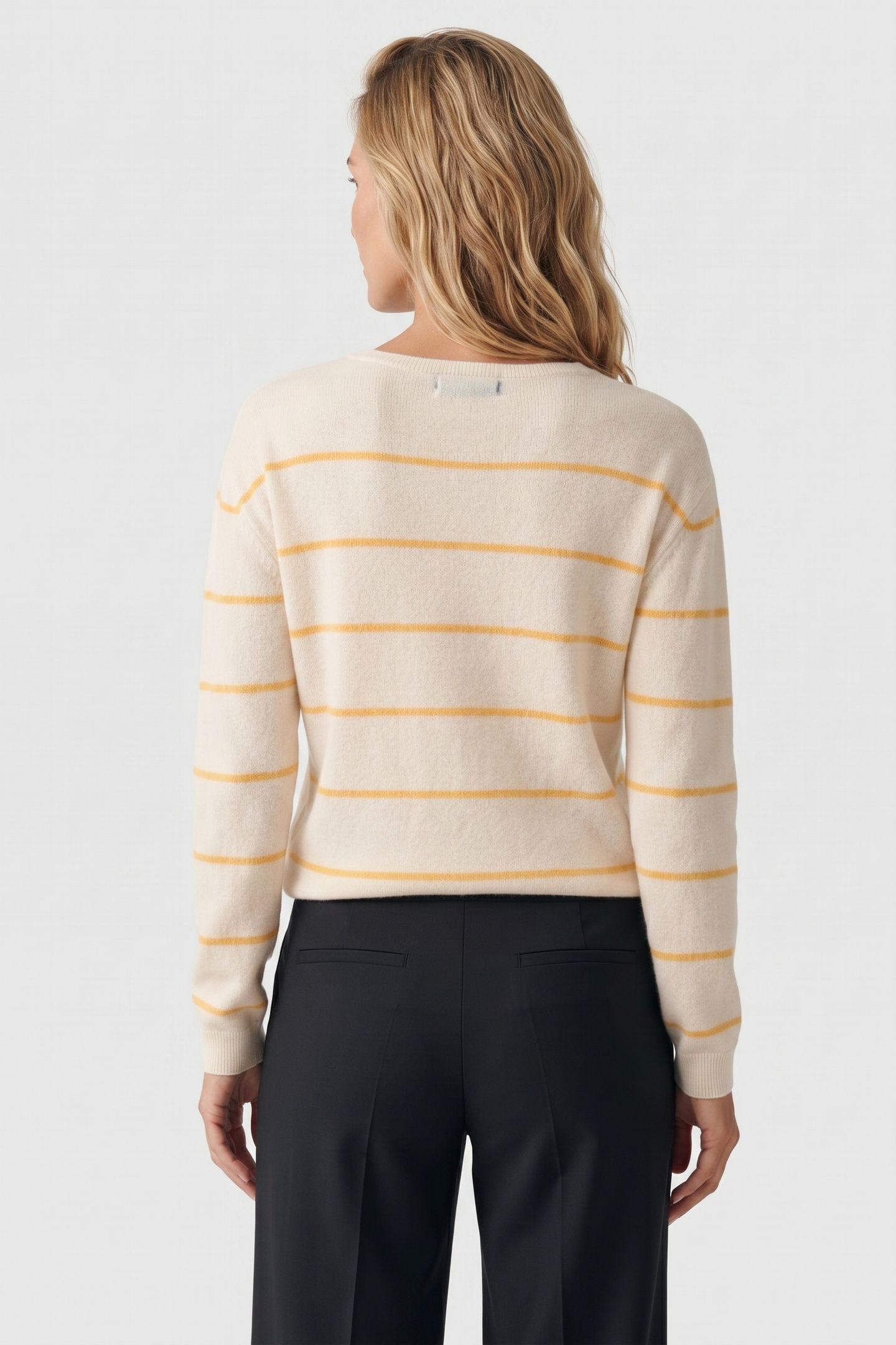 STRIPED COTTON CREWNECK YELLOW 2