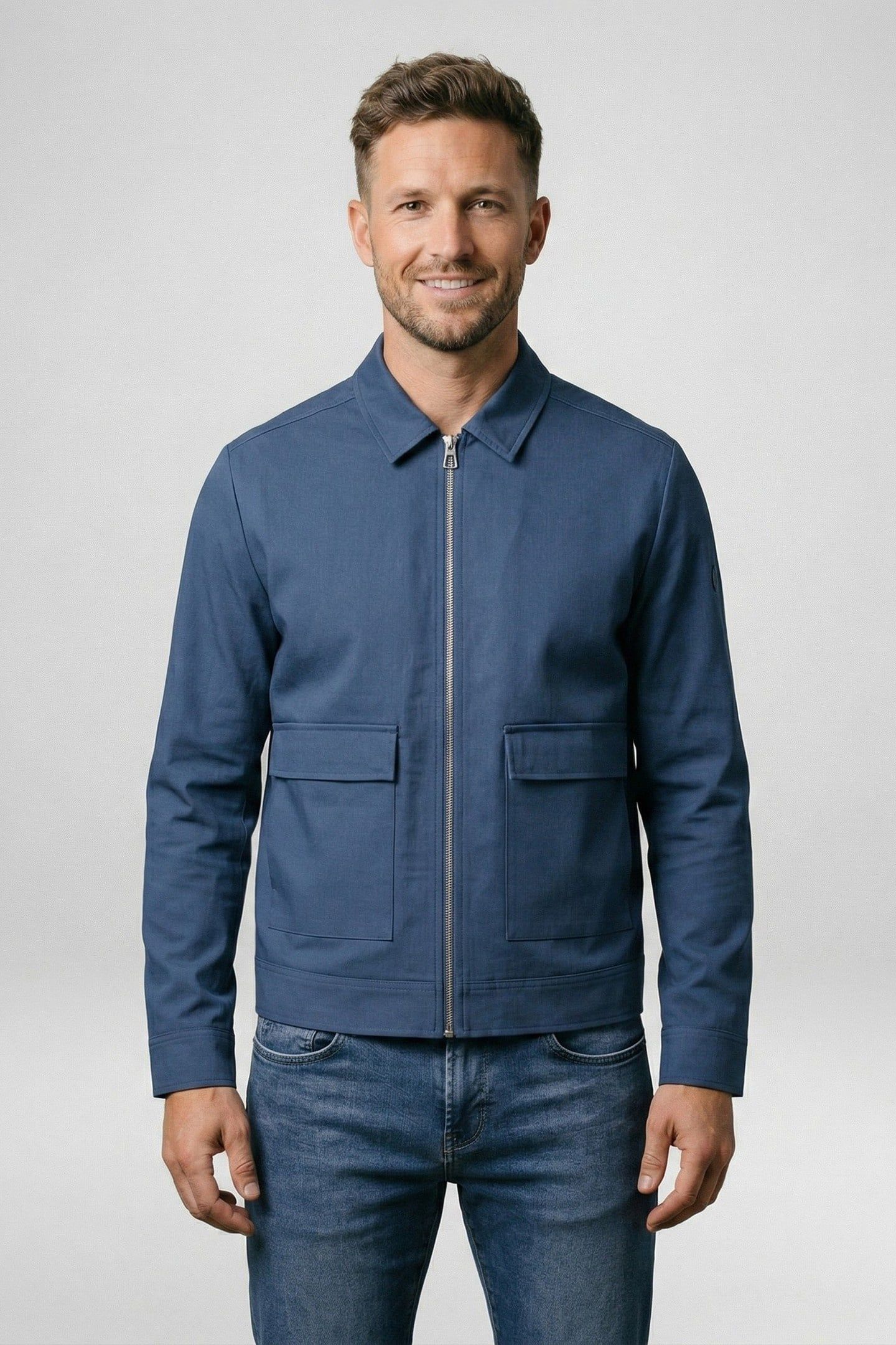 STEVO POLYESTER/ COTTON NAVY 1