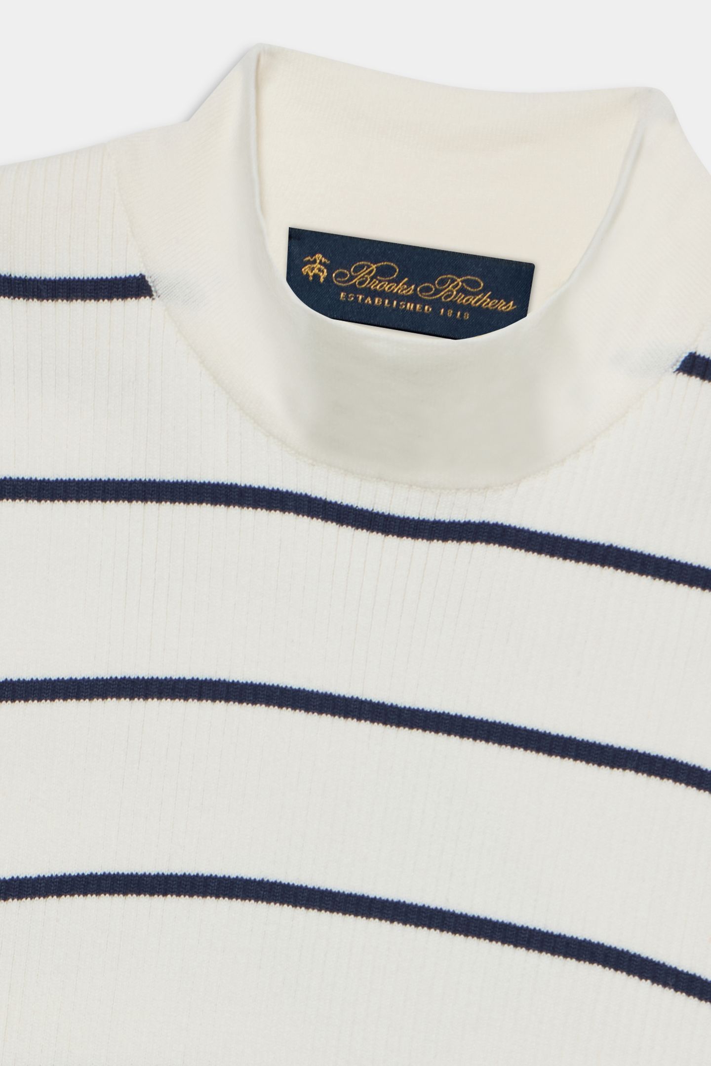 HIGH NECK RIBBED TOP WHITE 5