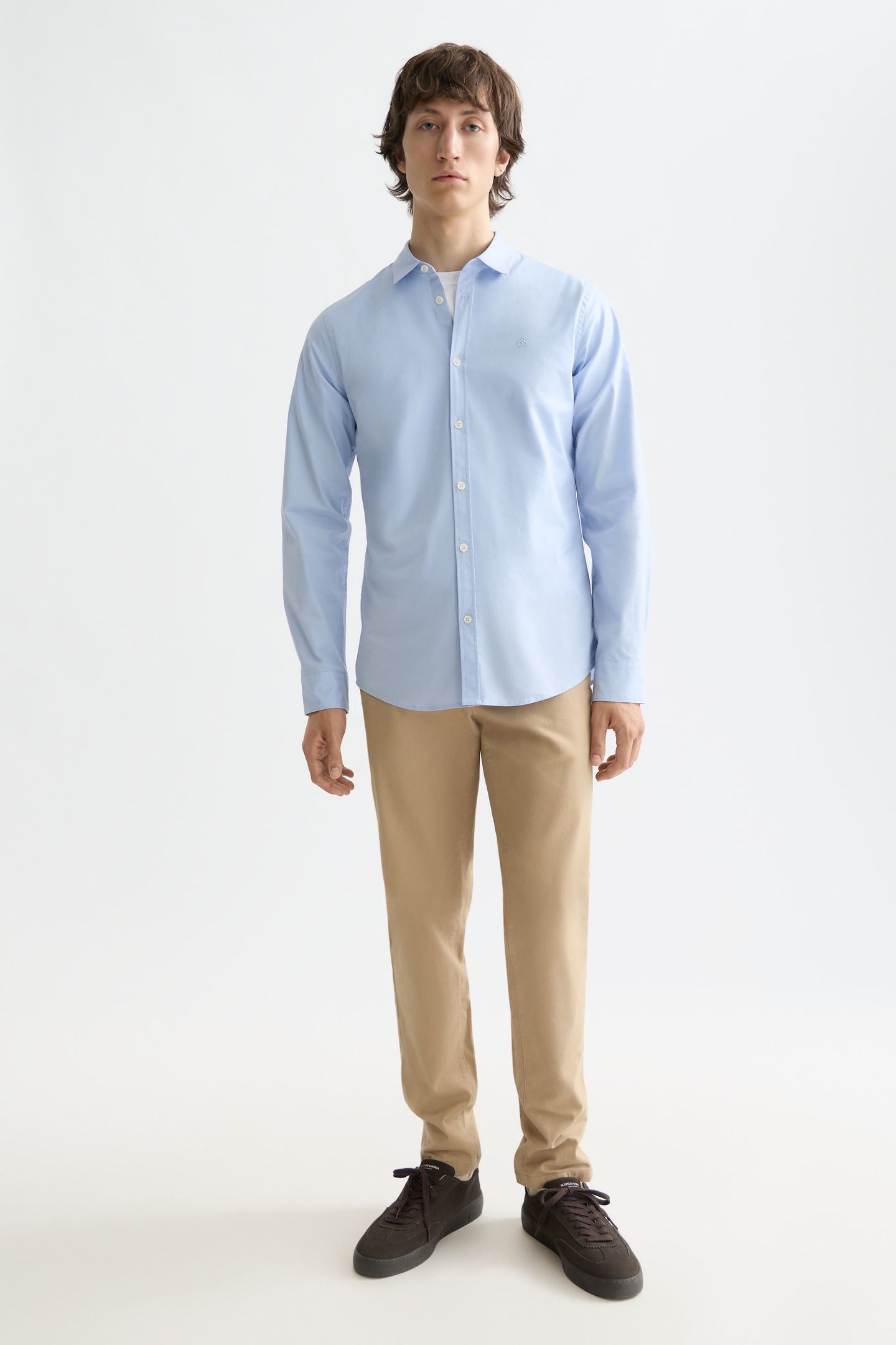 NOS COTTON POPLIN SLIM-FIT SHIRT SHIRT BLUE 3