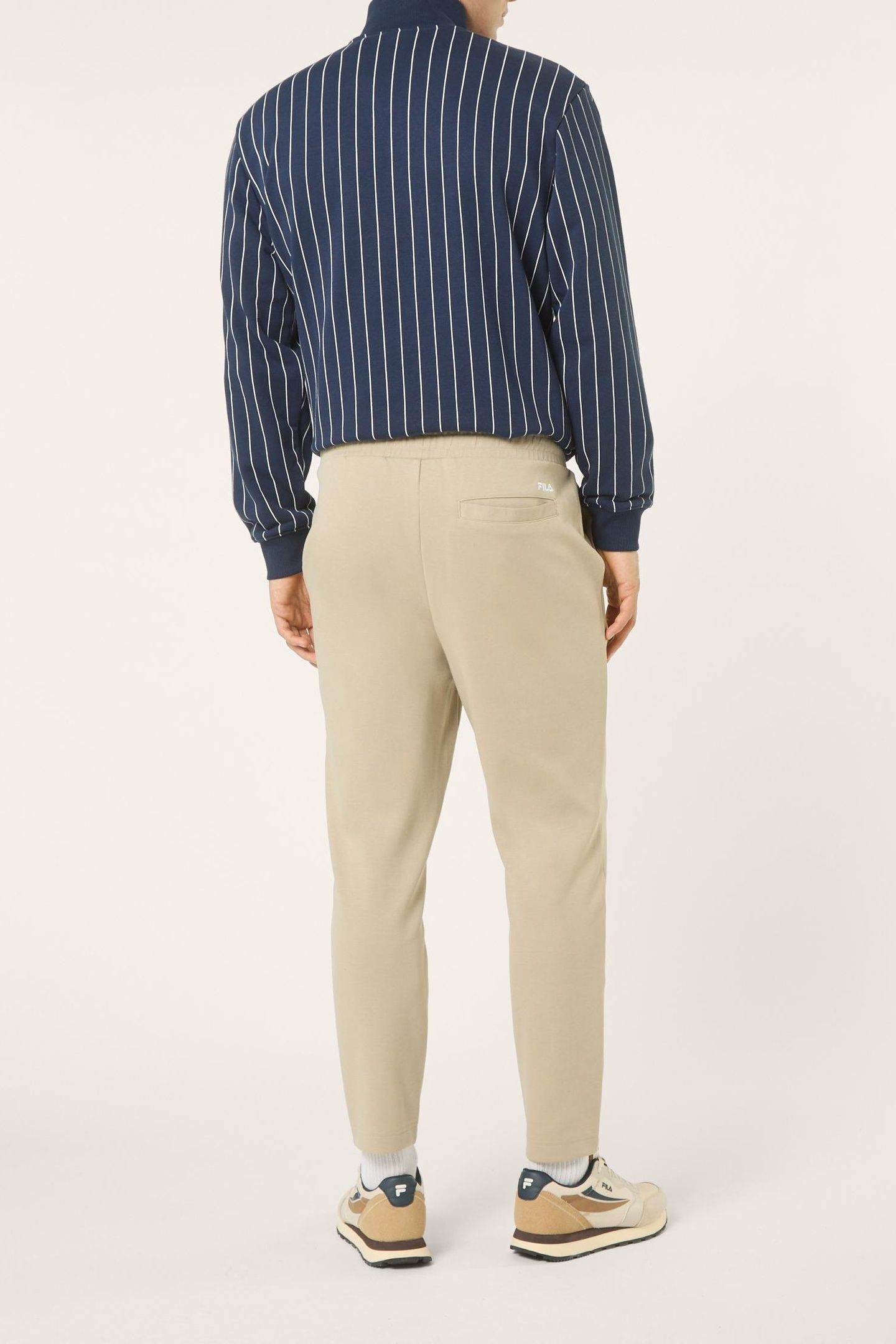 JOVENCAN SLIM CROPPED SMART SWEATPANTS WHITE PEPPER 3