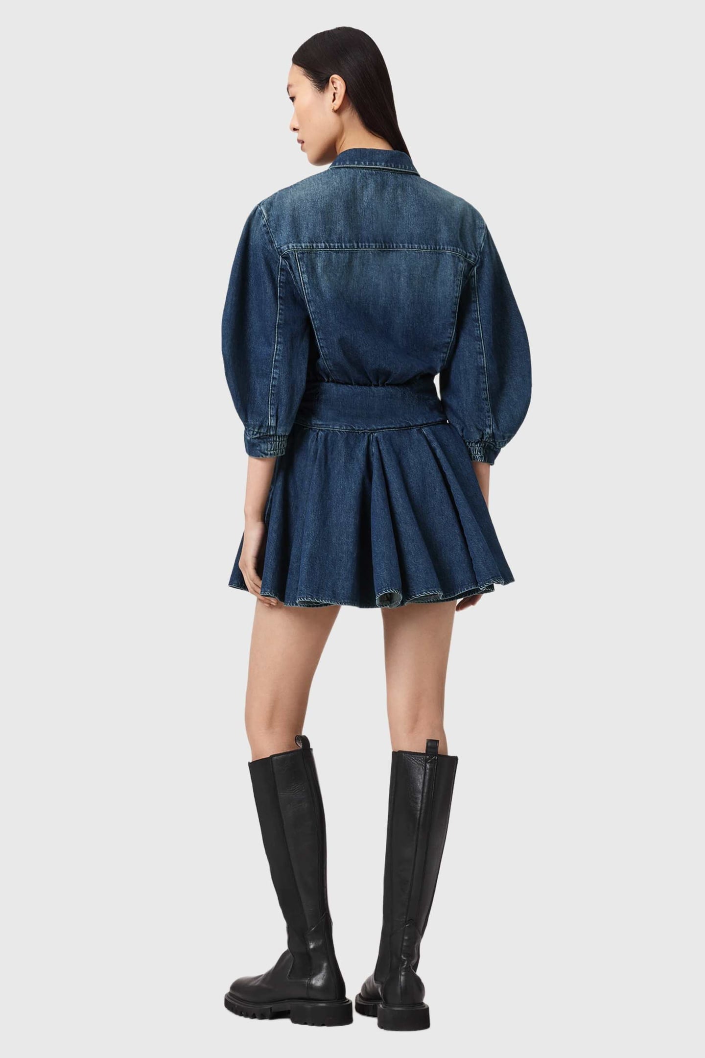 ARLO DENIM DRESS MID INDIGO 4