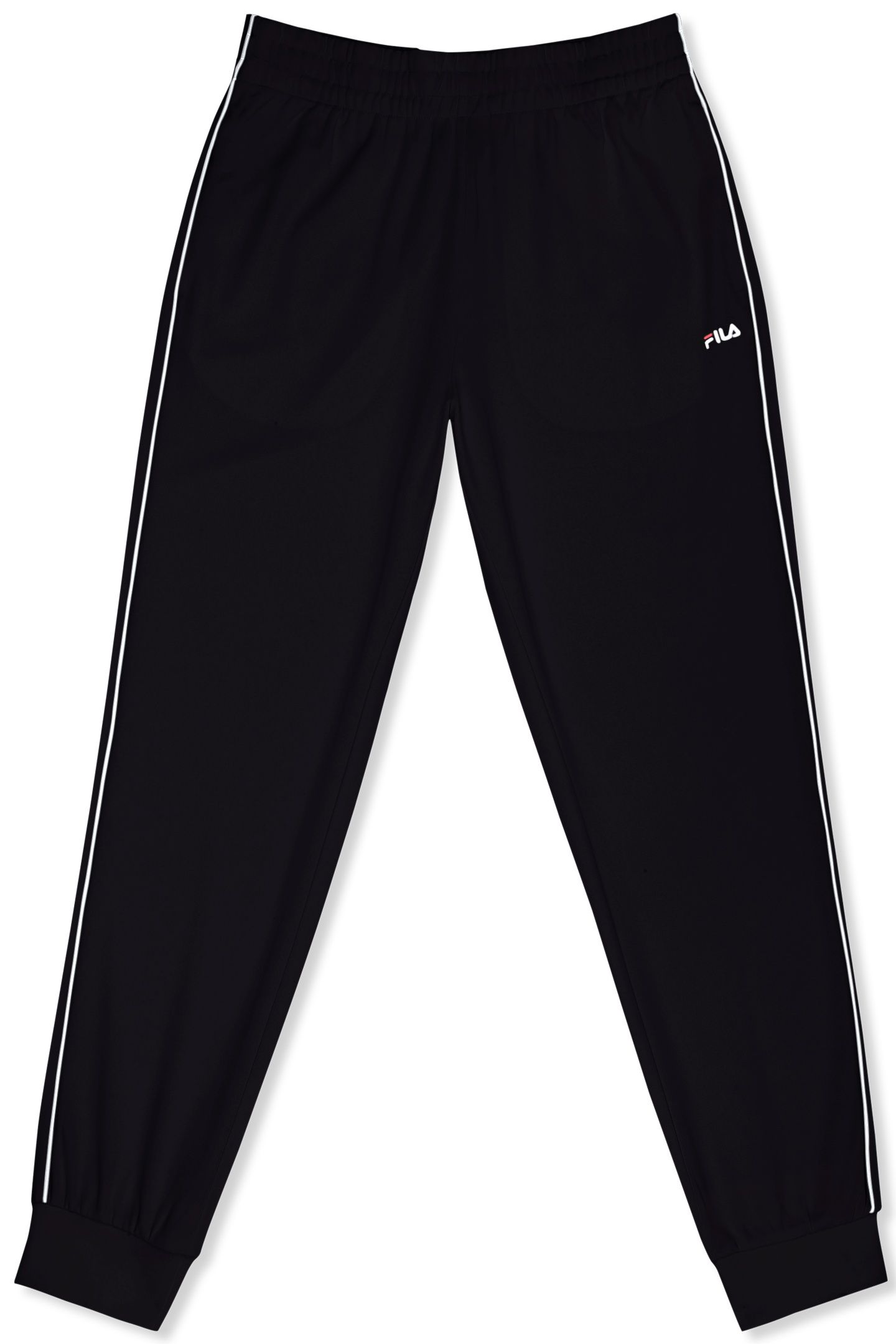 SAGANO REGULAR TRACK PANTS BLACK-BRIGHT WHITE 4
