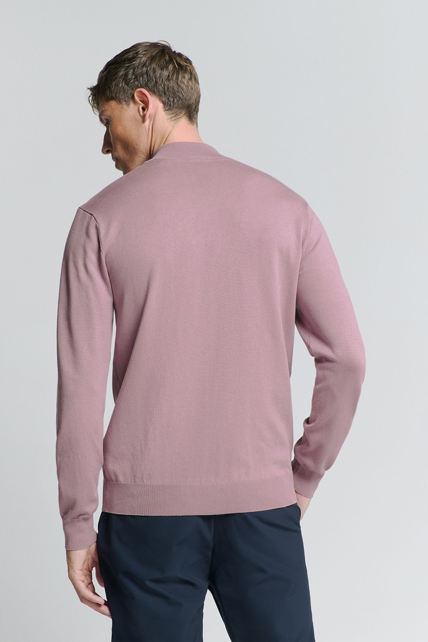 PULLOVER HALF ZIP MAUVE 2