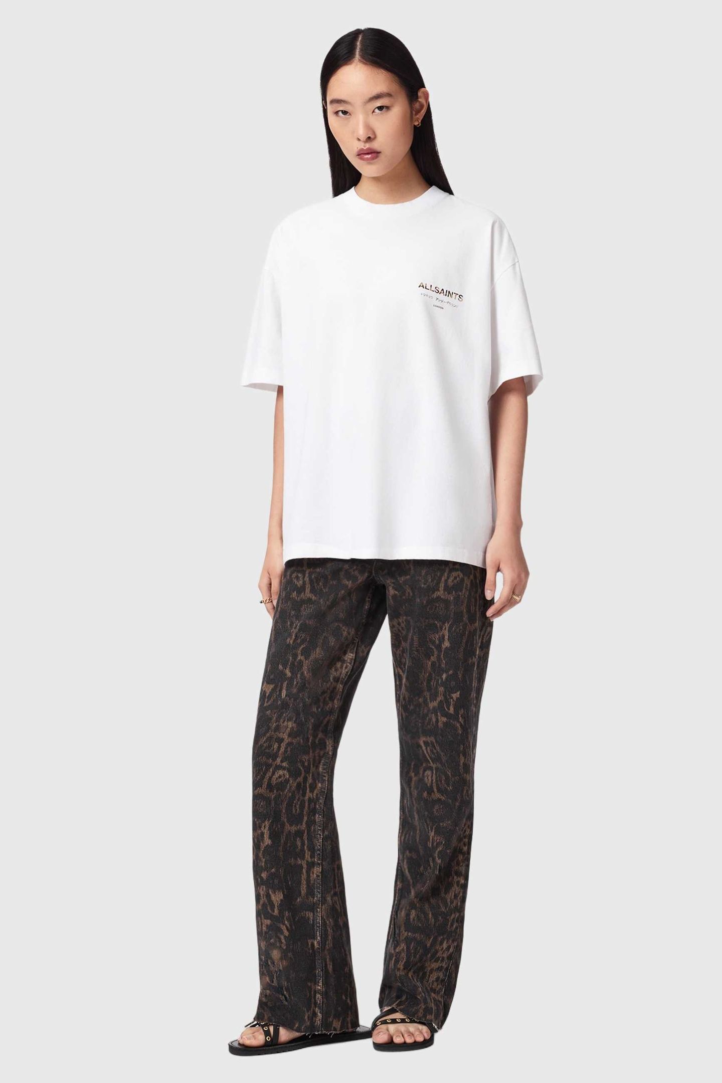 UNDERGROUND ETTA TEE WHITE/COW PRINT 2
