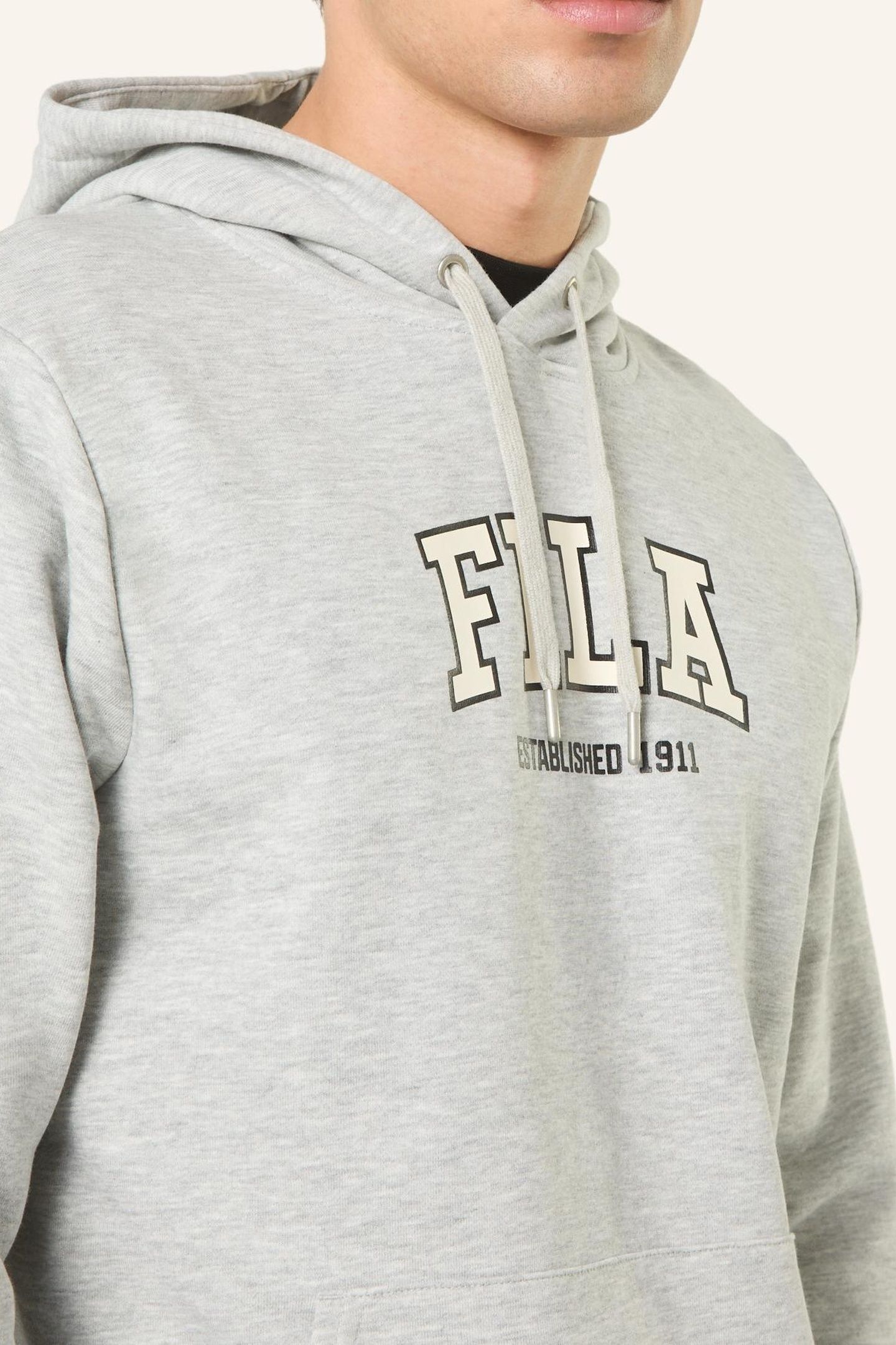 RIFREDI REGULAR GRAPHIC HOODIE LIGHT GREY MELANGE 4