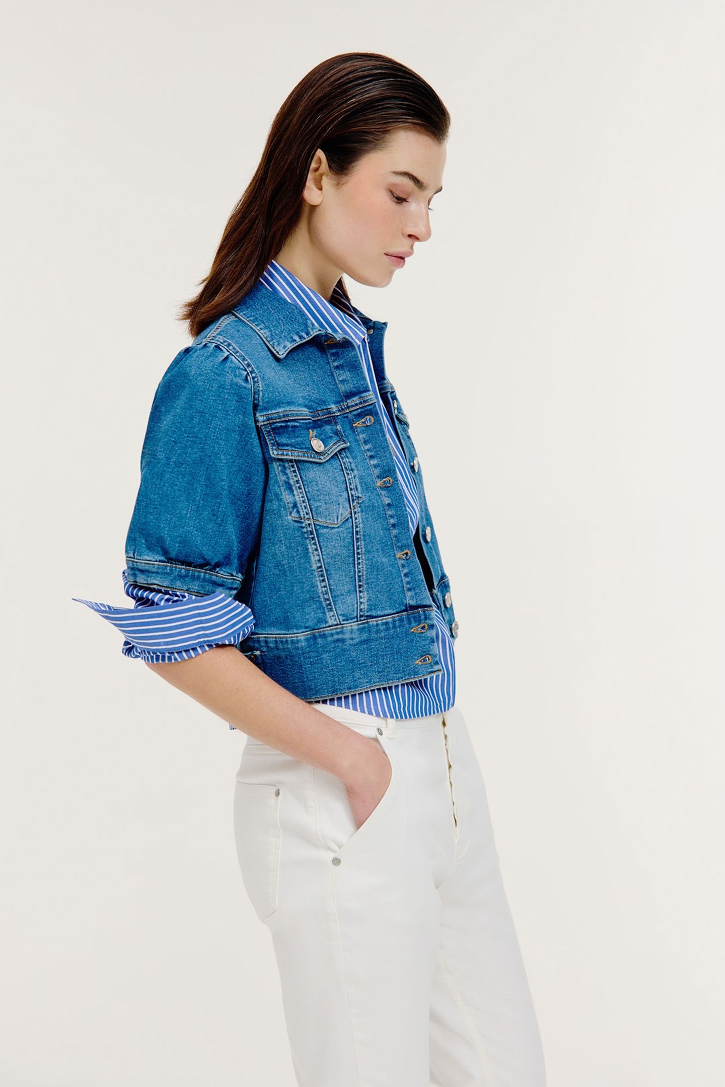BARAN JACKET MID BLUE JEANS 6