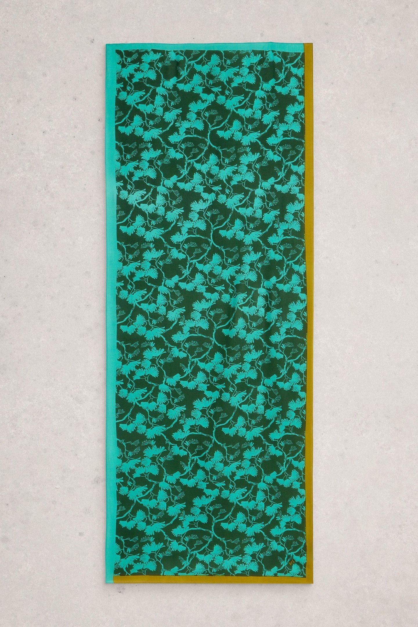 SOPHIE PRINTED SCARF TEAL PRINT 2