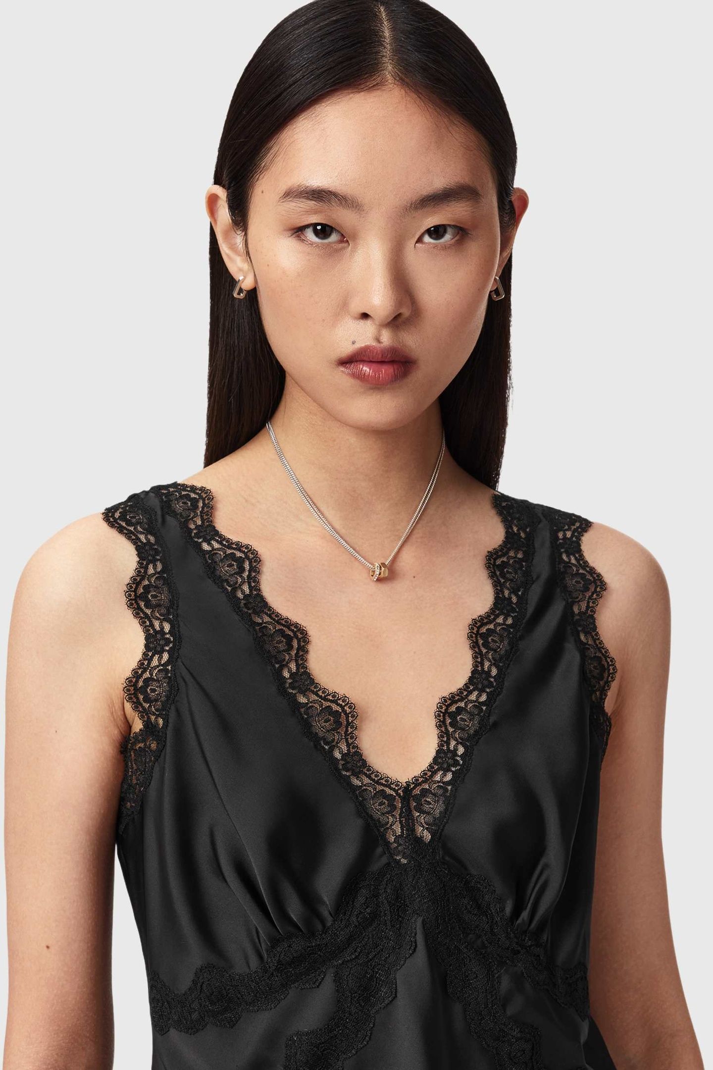ILKA LACE CAMI BLACK 1
