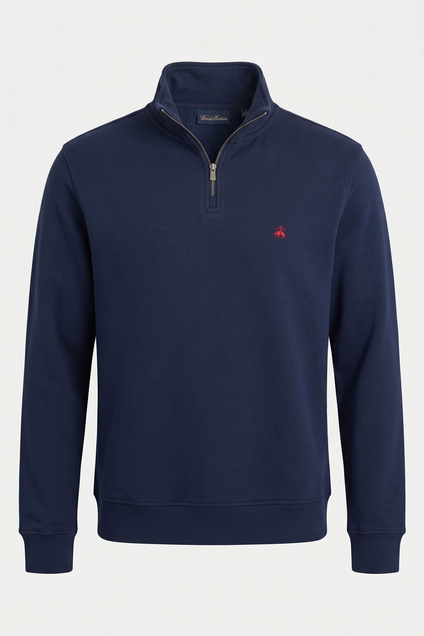 PLAIN HALF-ZIP SWEATSHIRT COTTON NAVY 5