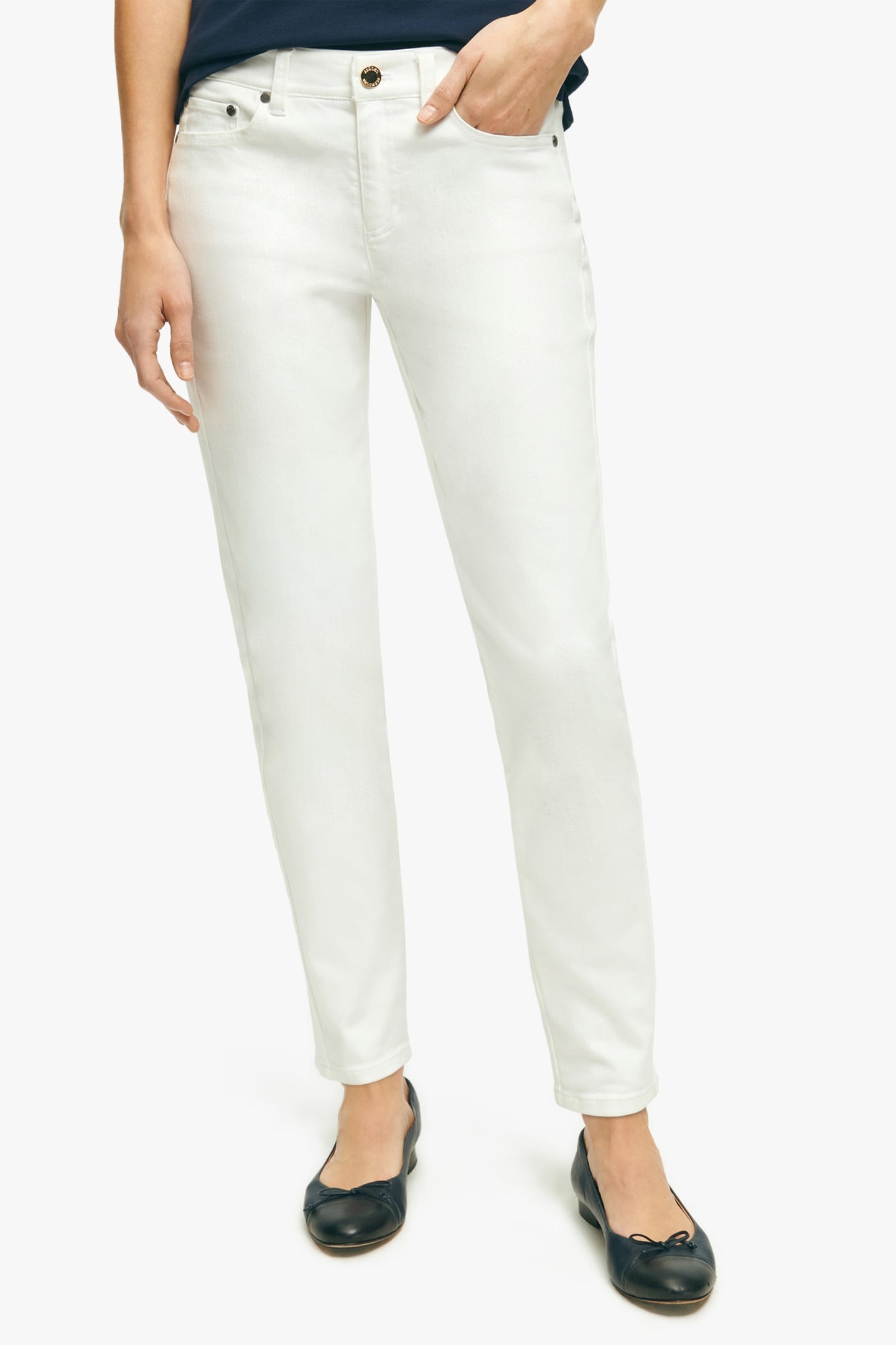 STRETCH COTTON JEANS WHITE 1