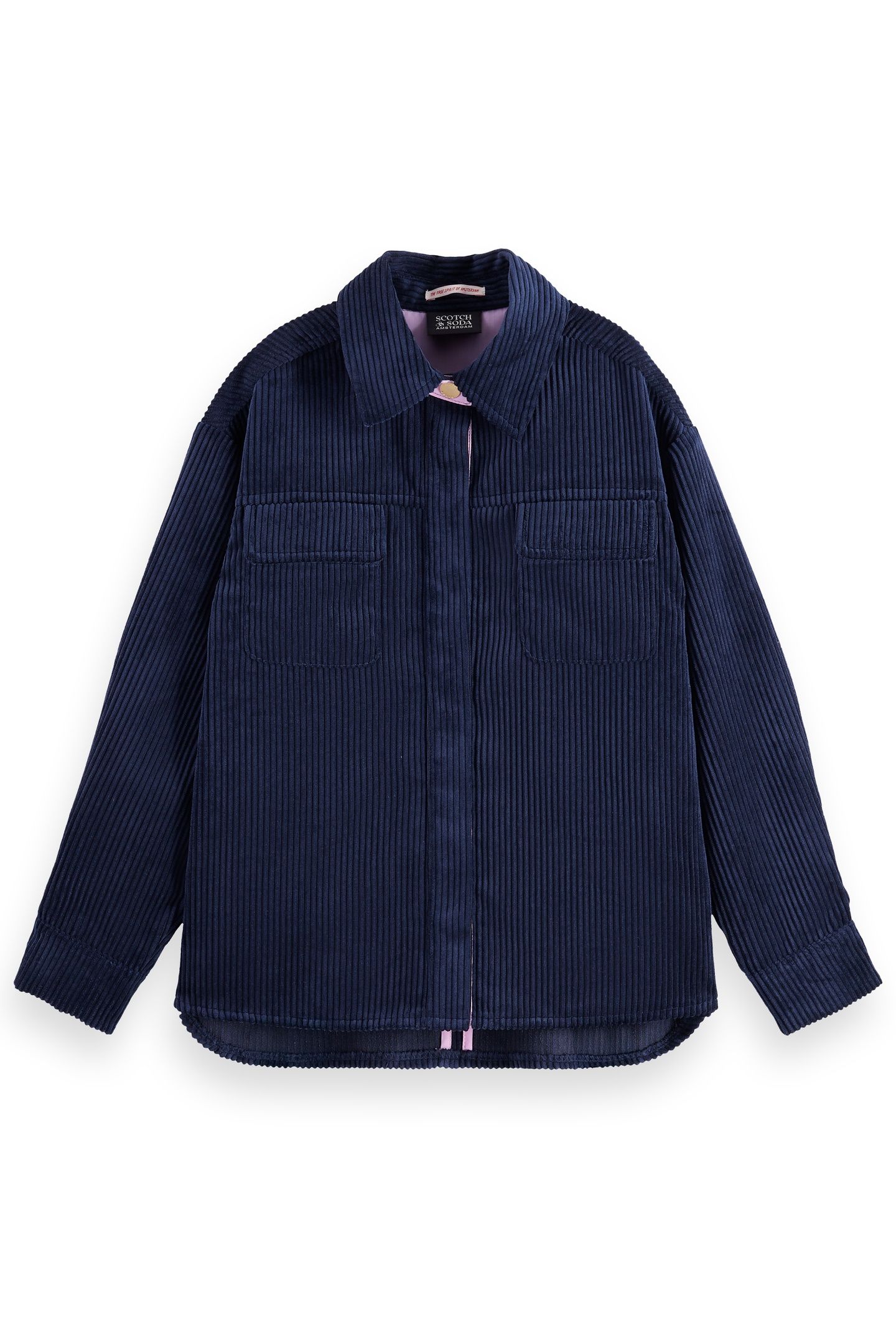 GIRL OVERSIZED CORDUROY SHIRT SKY CAPTAIN 1