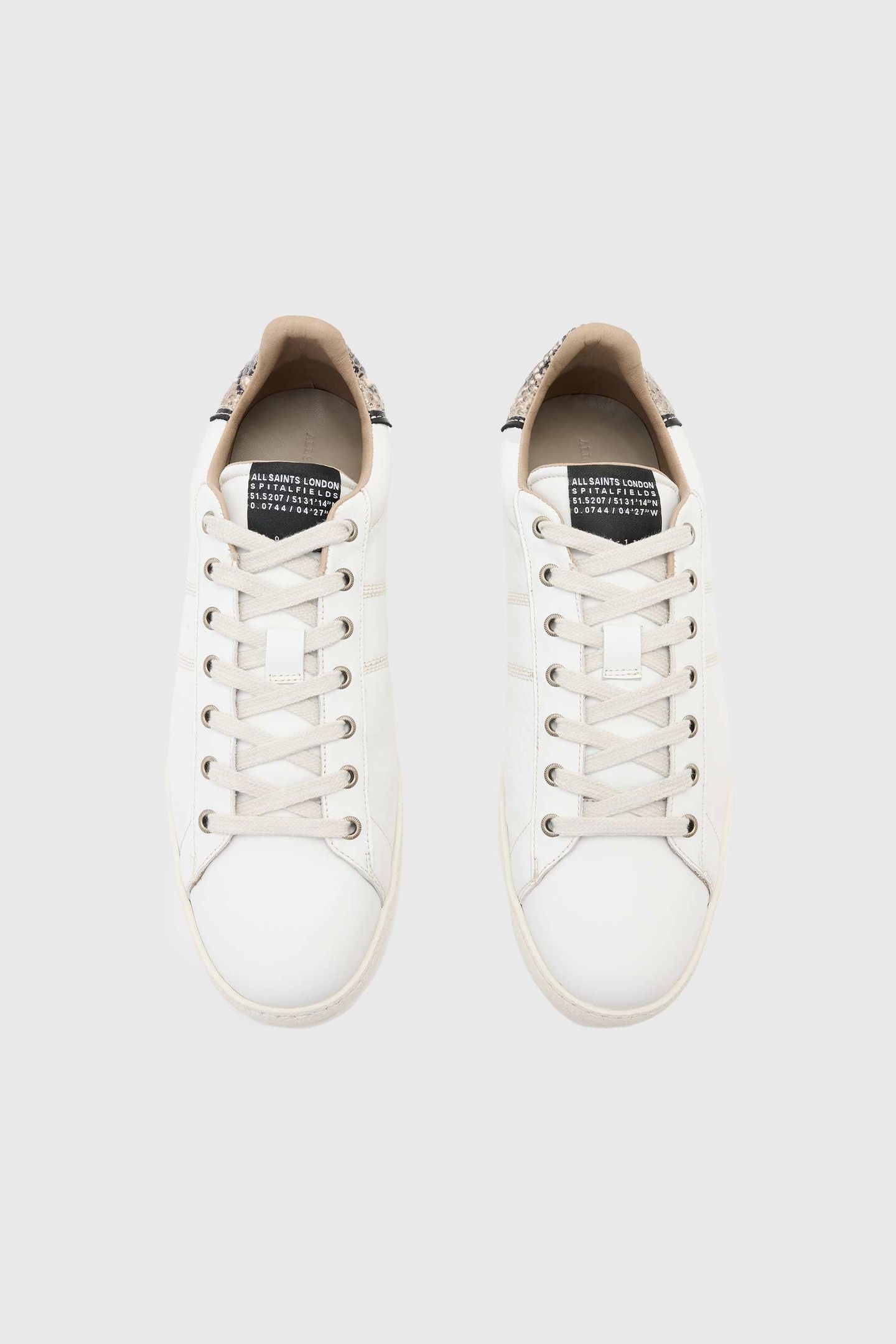 LEON LTHR LOW TOP WHITE/BLACK 4