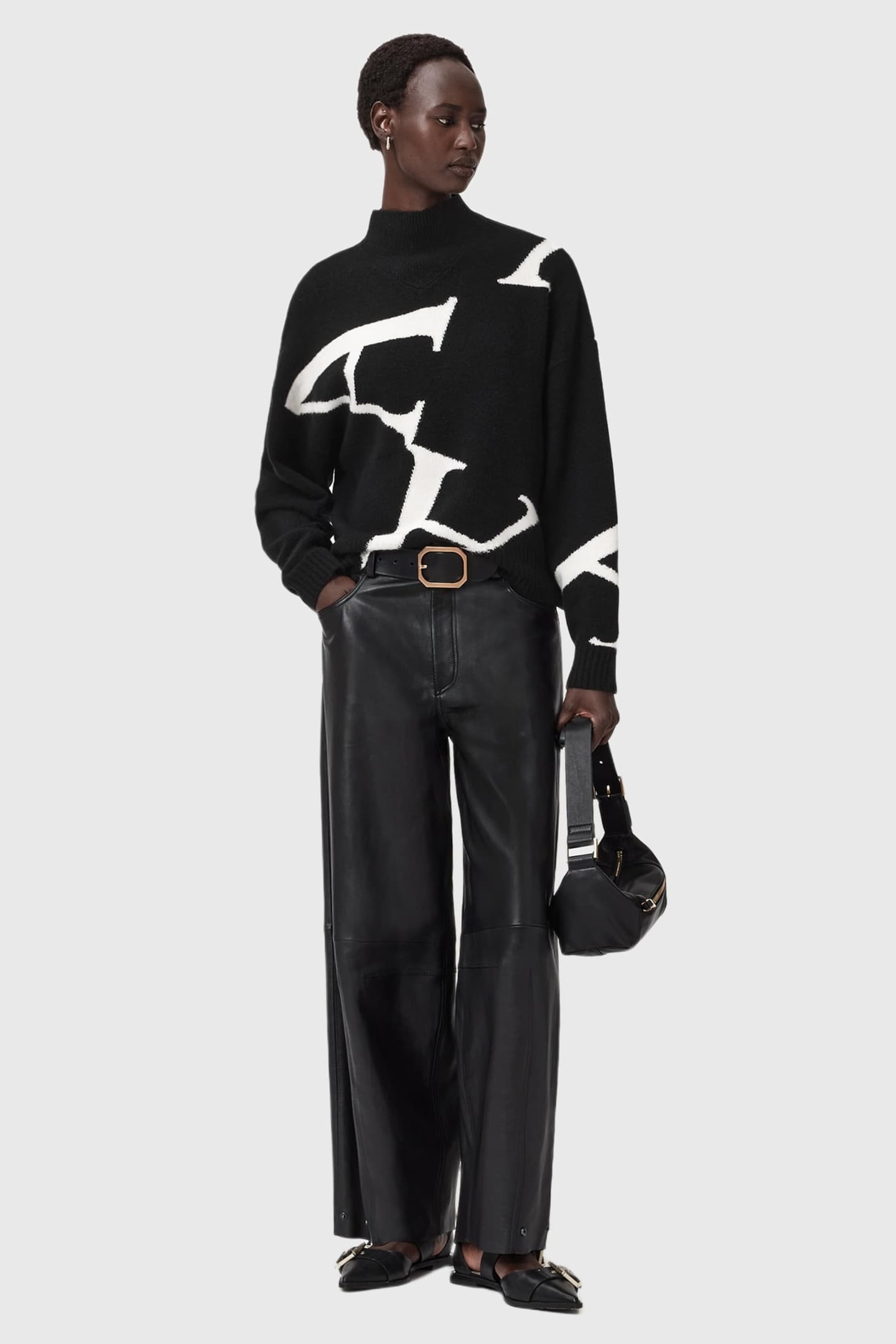 A STAR JUMPER BLACK/WHITE 1