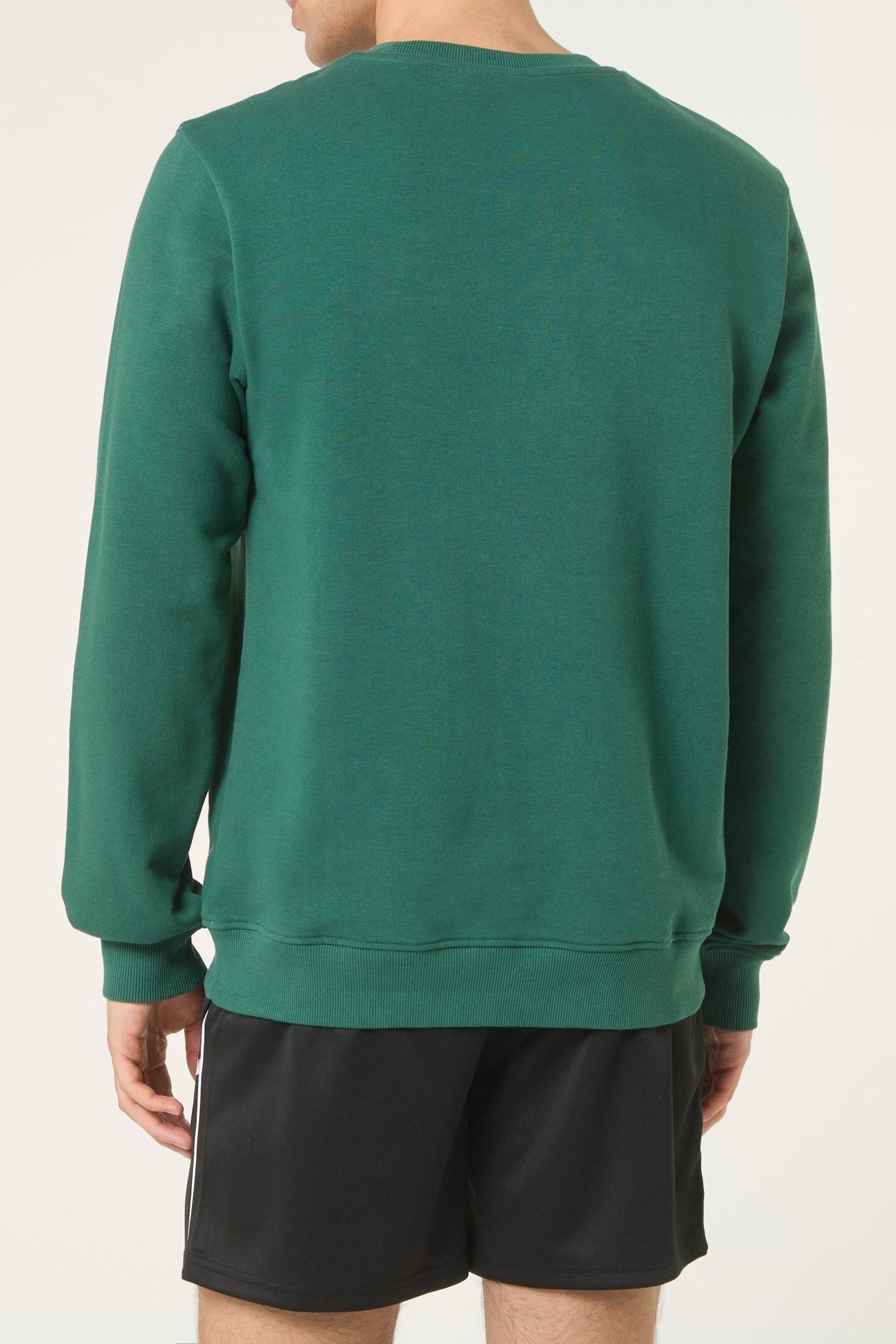 SAGANO REGULAR TAPED CREWNECK SWEATSHIRT POSY GREEN 3