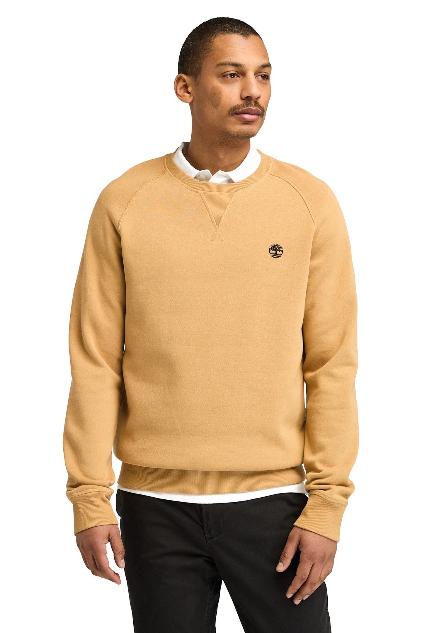EXETER RIVER BRUSHED BACK CREW SWEATSHIRT LIGHT WHEAT BOOT 1