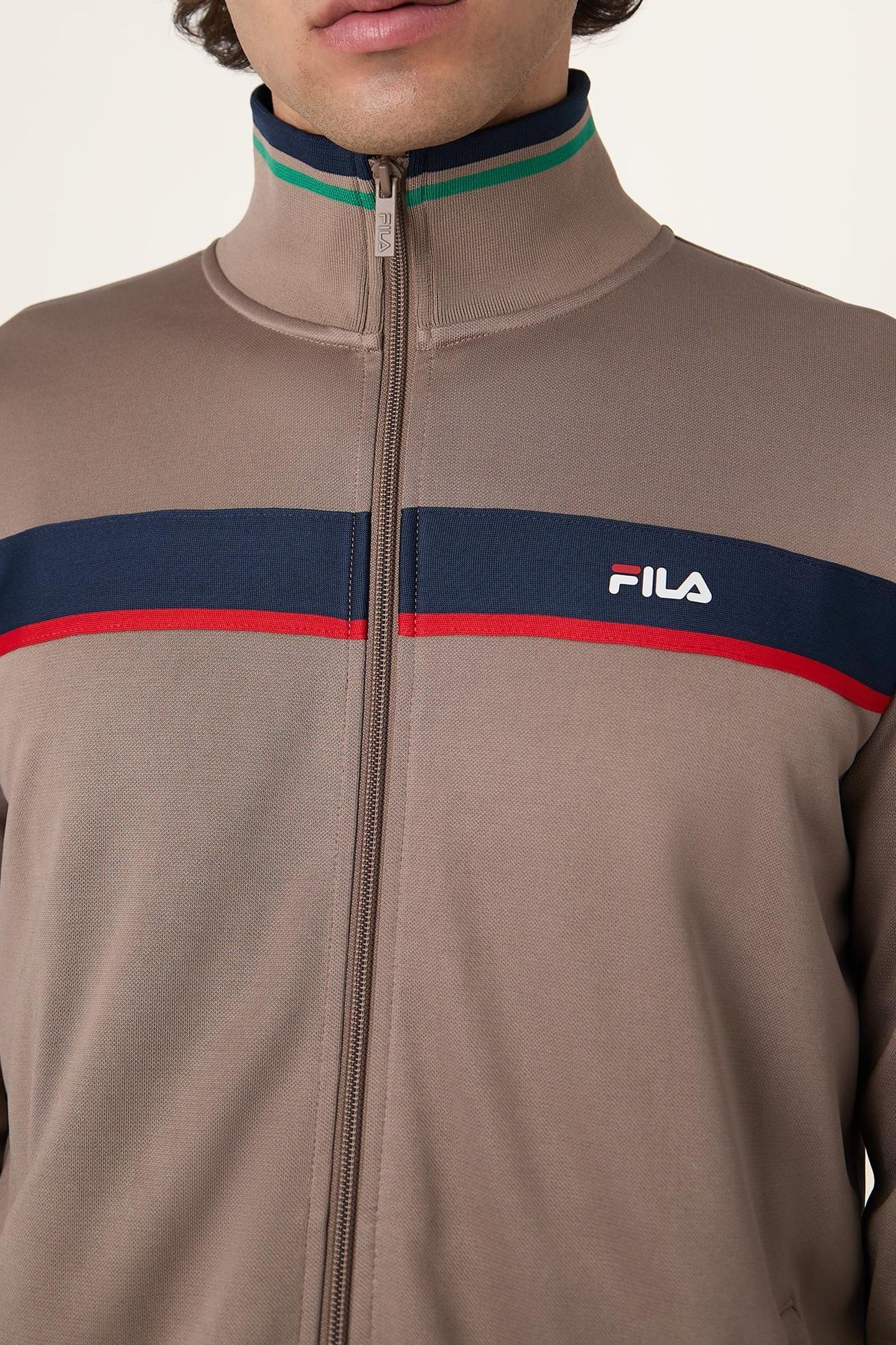 SAGANO REGULAR TAPED TRACK JACKET TAUPE GRAY 6