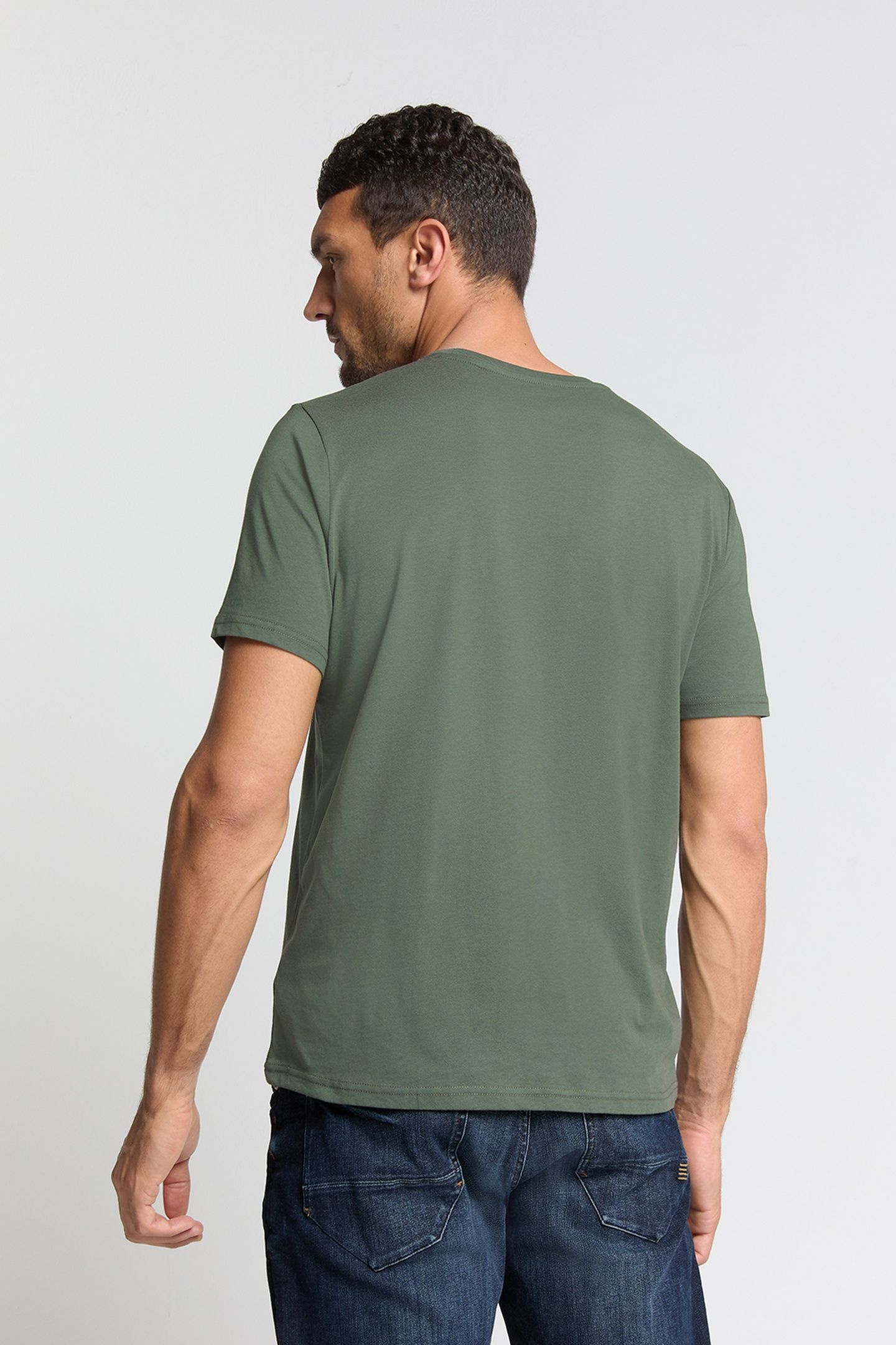 T-SHIRT CREWNECK SOLID BASIC DARK GREEN 3