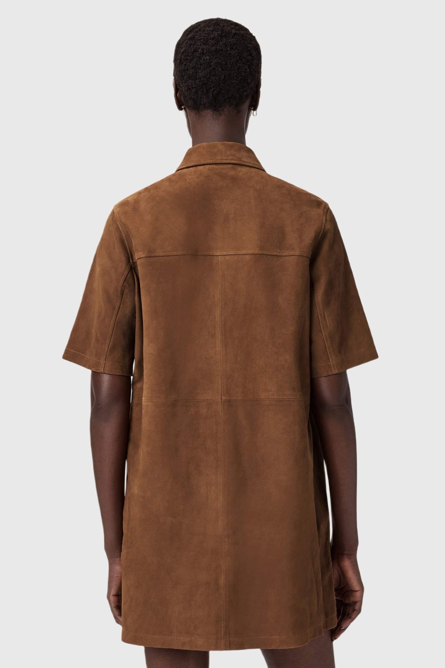 ROCK SUEDE DRESS SUGAR BROWN 4