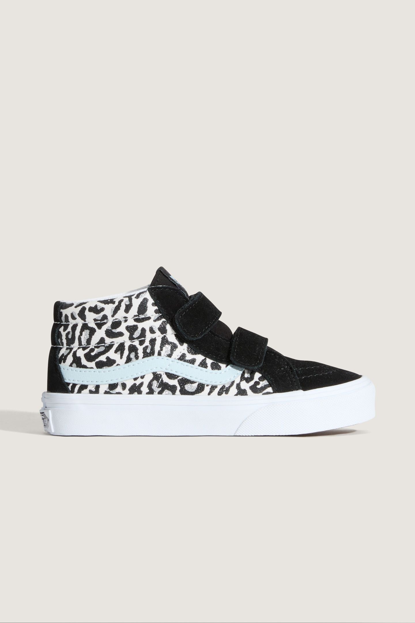 YOUTH UNISEX SK8-MID REISSUE V LEOPARD GLITTER PASTEL BLUE 1