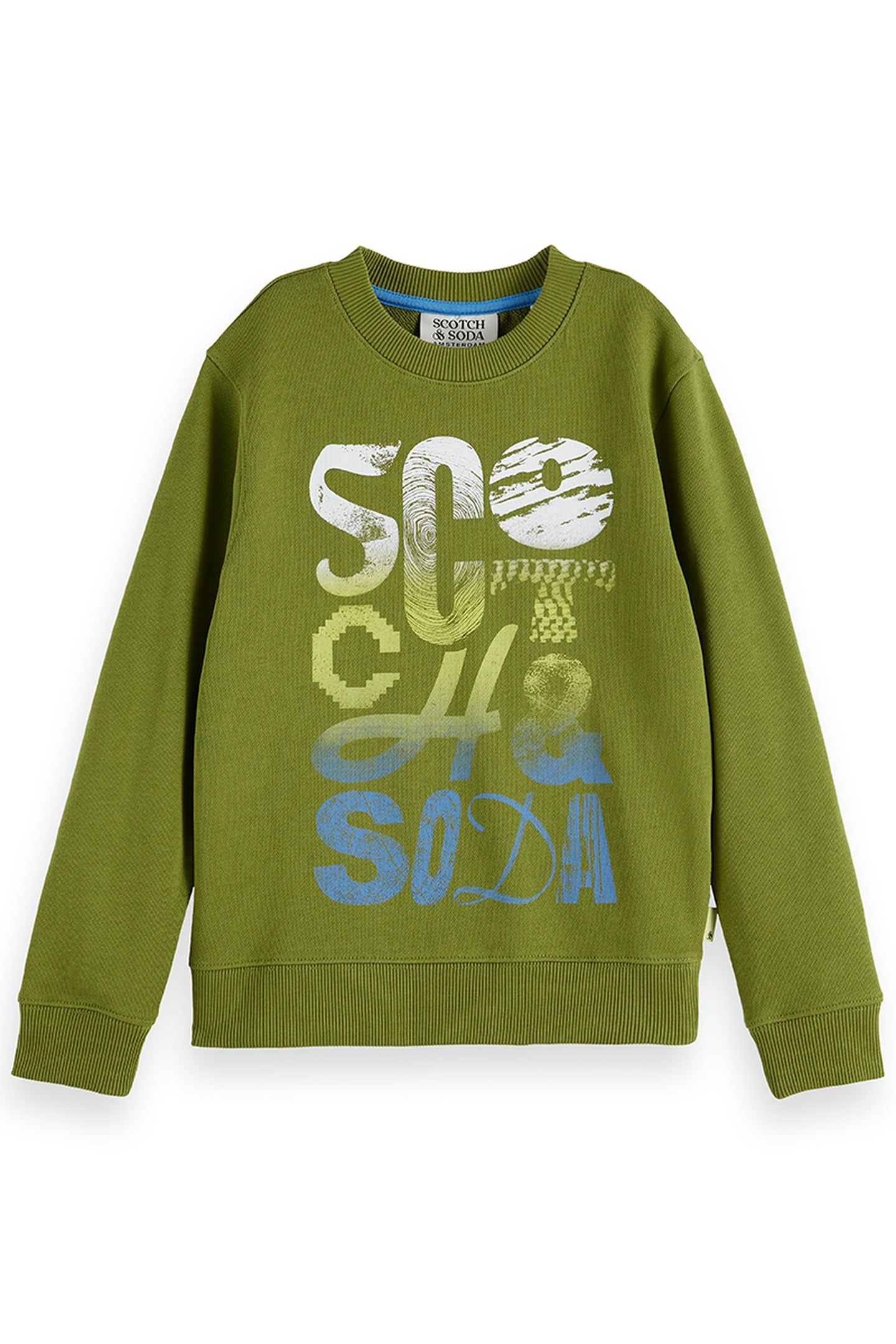 BOY REGULAR-FIT SWEATSHIRT WITH FRONT ARTWORK CALLA GREEN 1