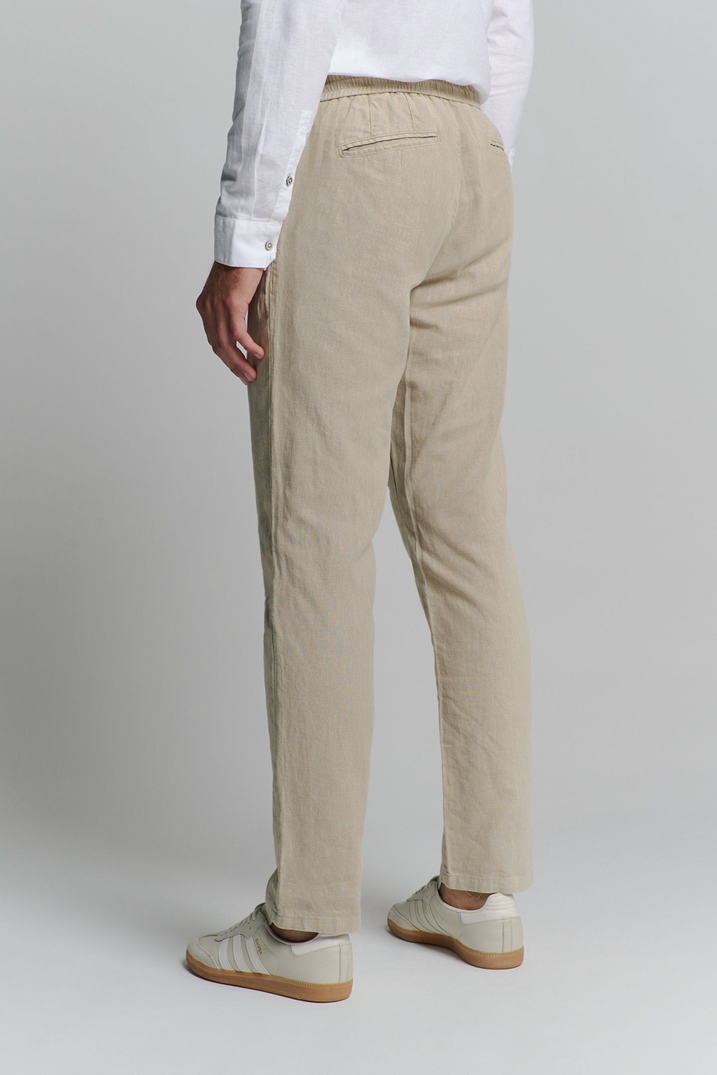 PANTS WITH LINEN GARMENT DYED LIGHT DESERT 3