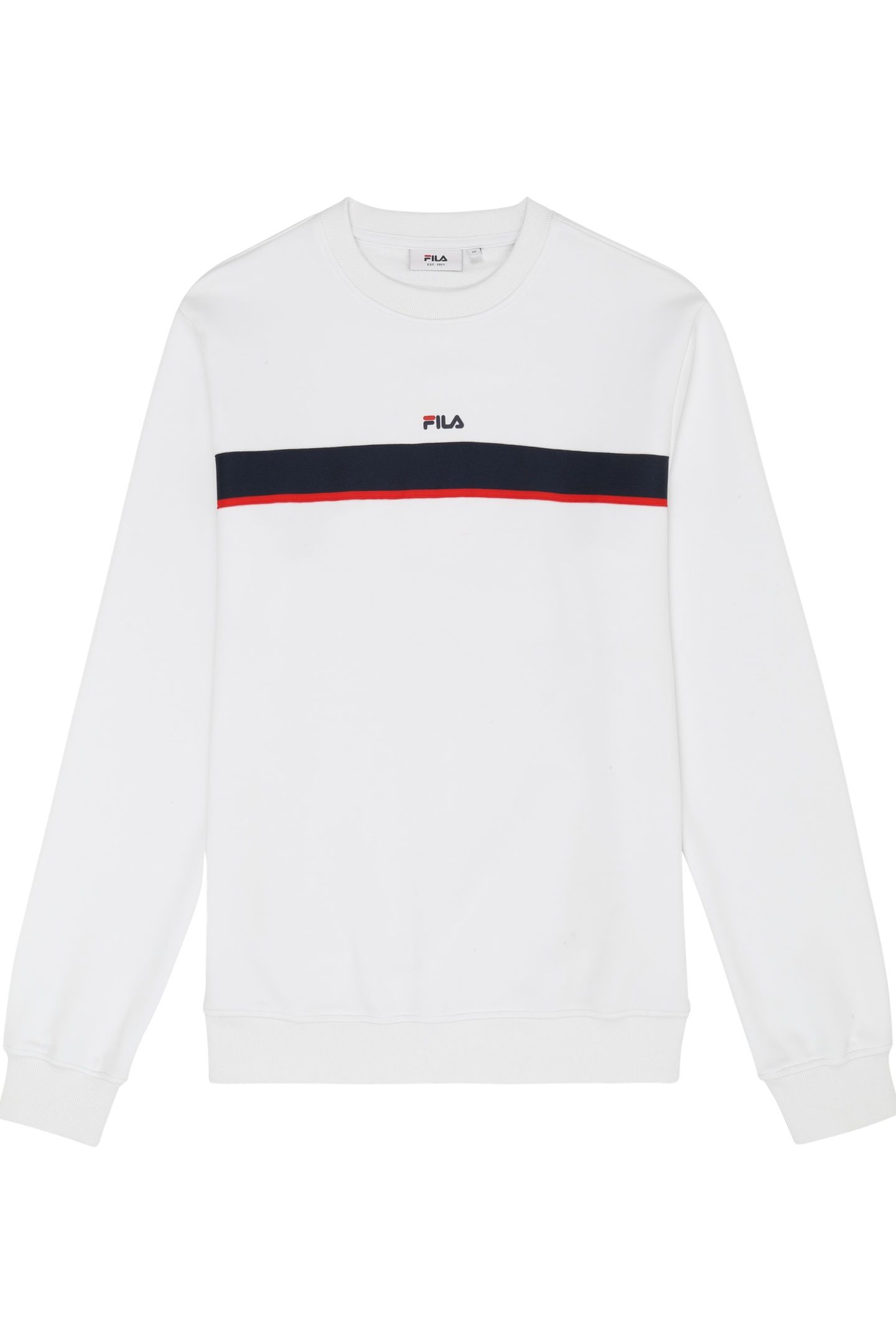SAGANO REGULAR TAPED CREWNECK SWEATSHIRT BRIGHT WHITE 4