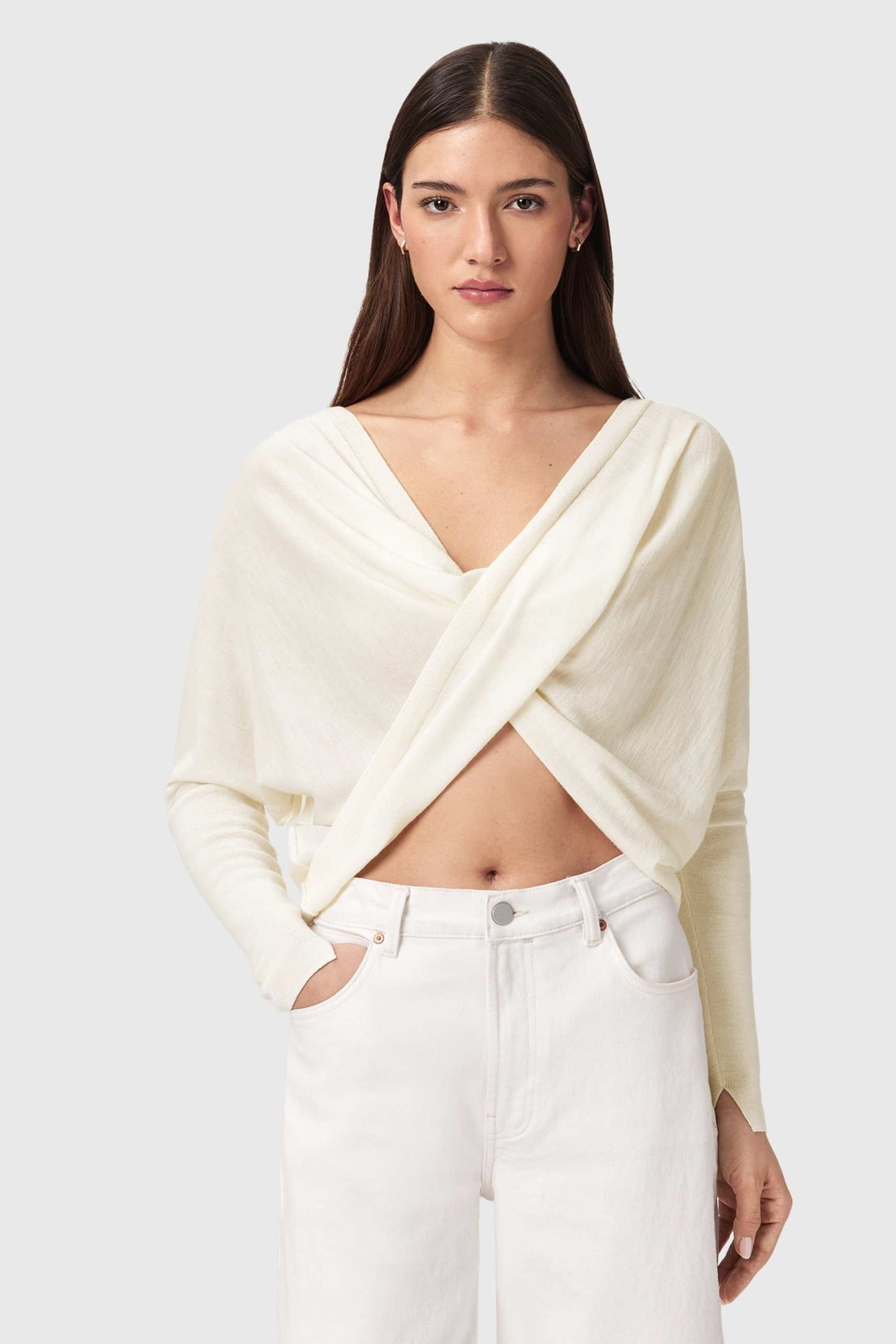 JULIEANA WRAP JUMPER CHALK WHITE 3