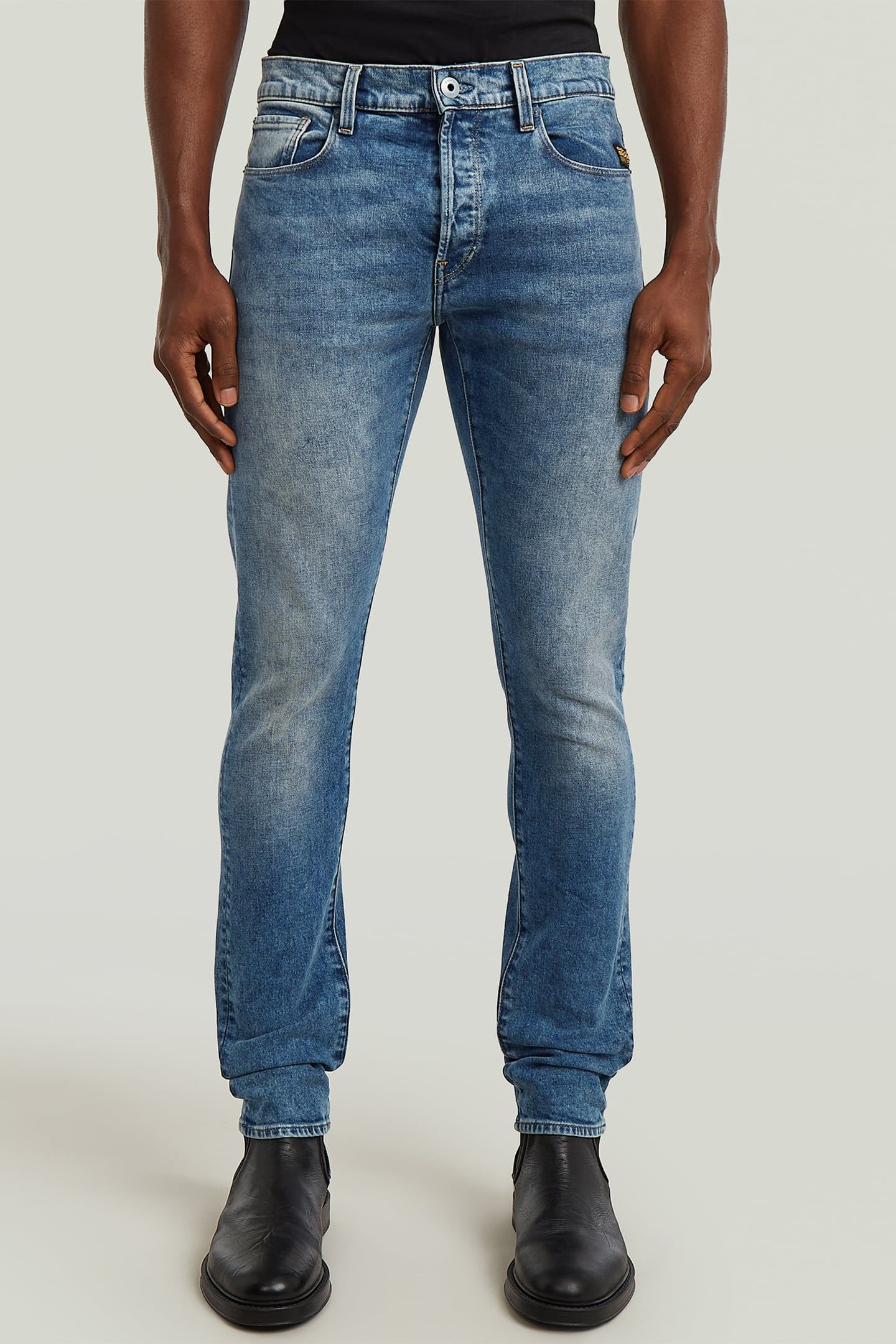 3301 SLIM JEANS MEDIUM BLUE 1