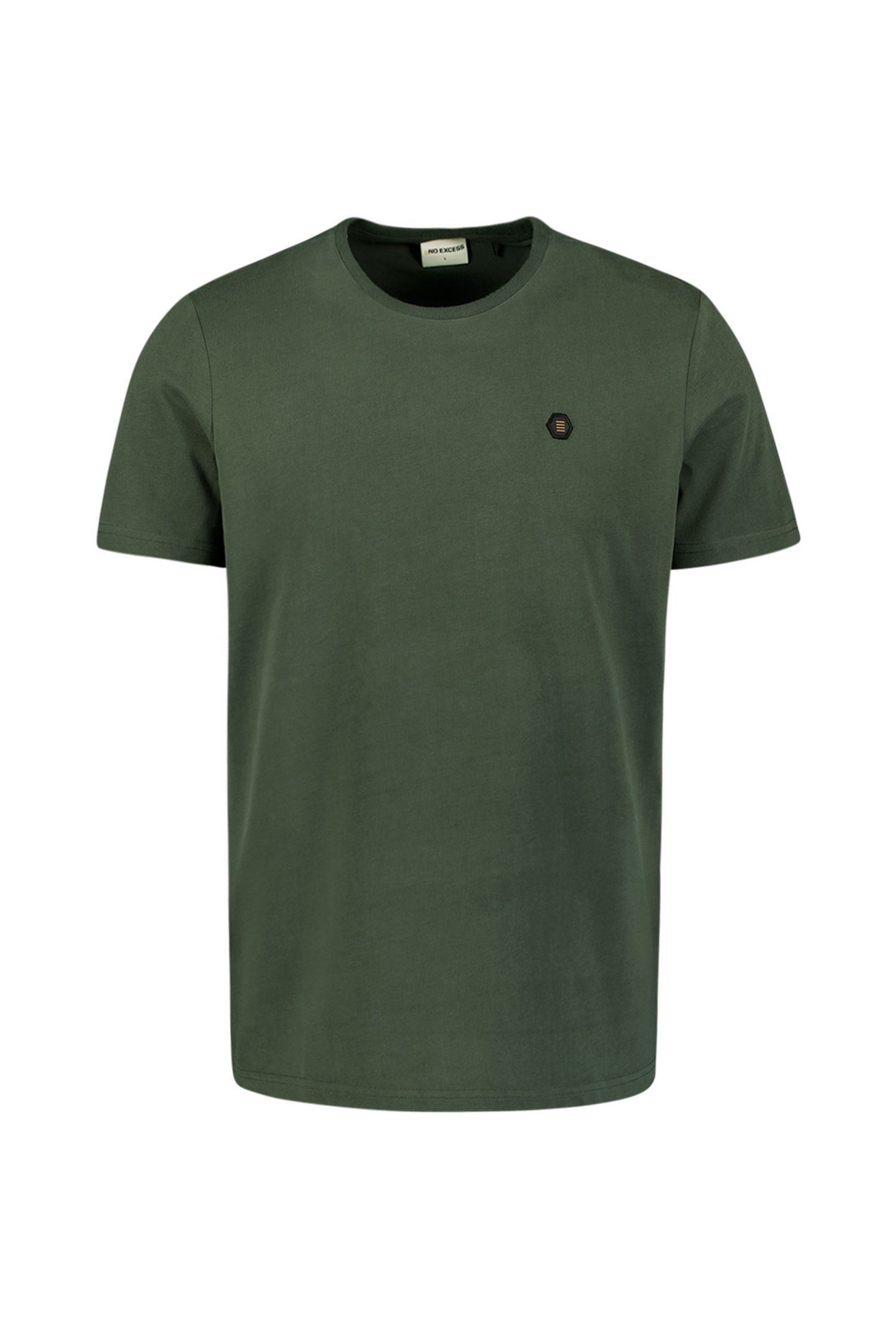 T-SHIRT CREWNECK PEACHED DARK GREEN 6