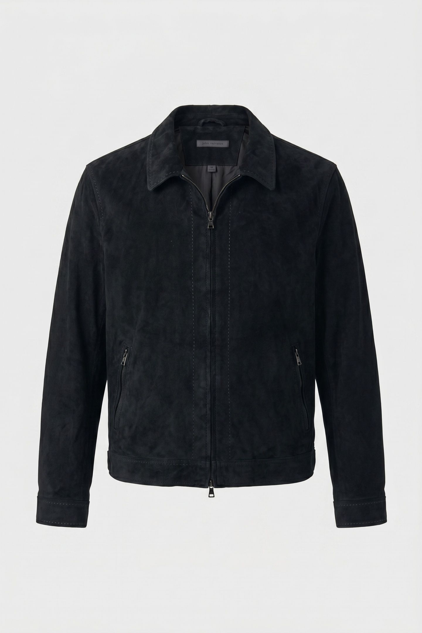 DUNDY JACKET - ZIP CLOSURE VELVET JACKET CHARCOAL 3
