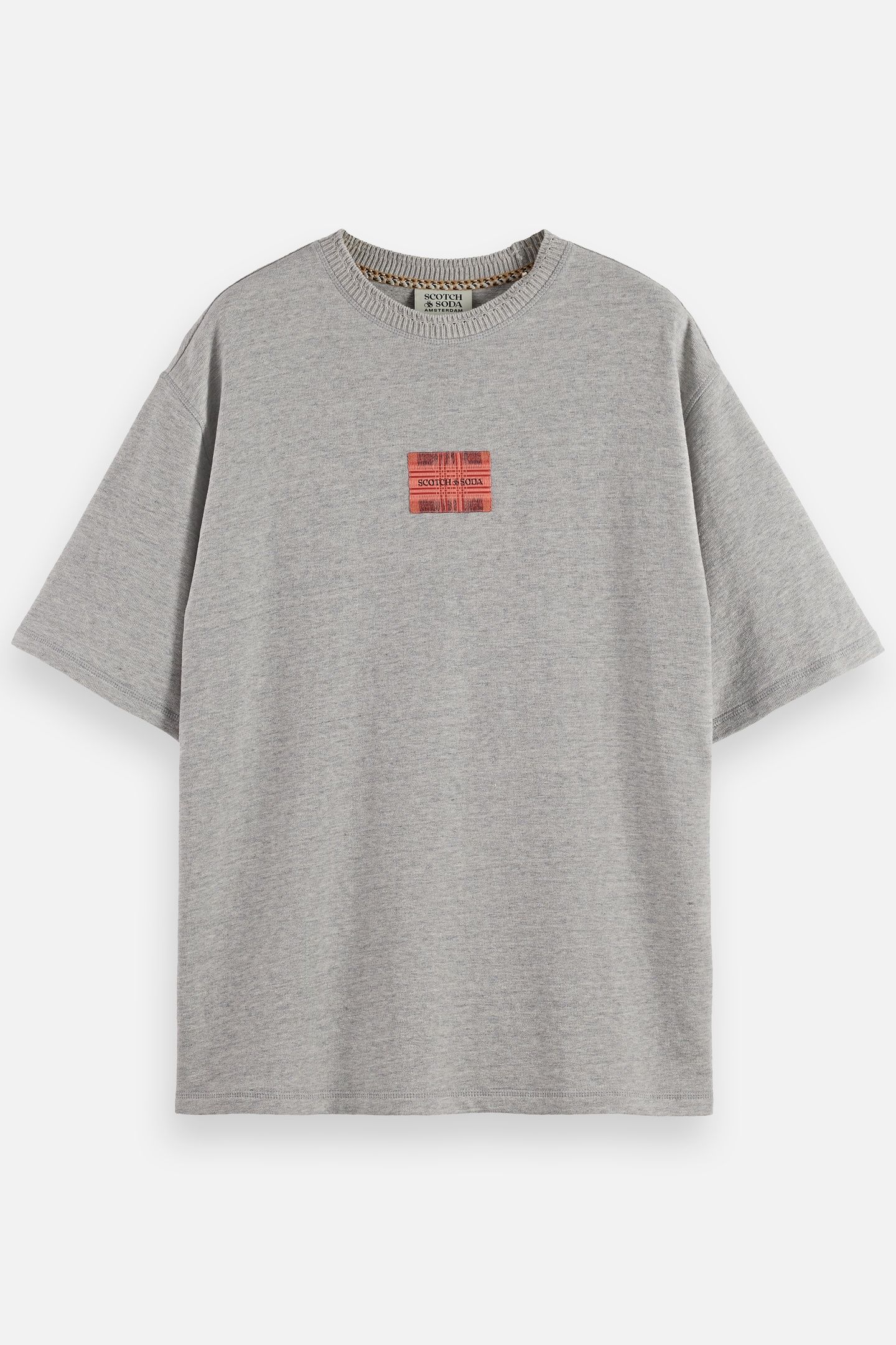 LOOSE FIT LABEL T-SHIRT GREY MELANGE 4